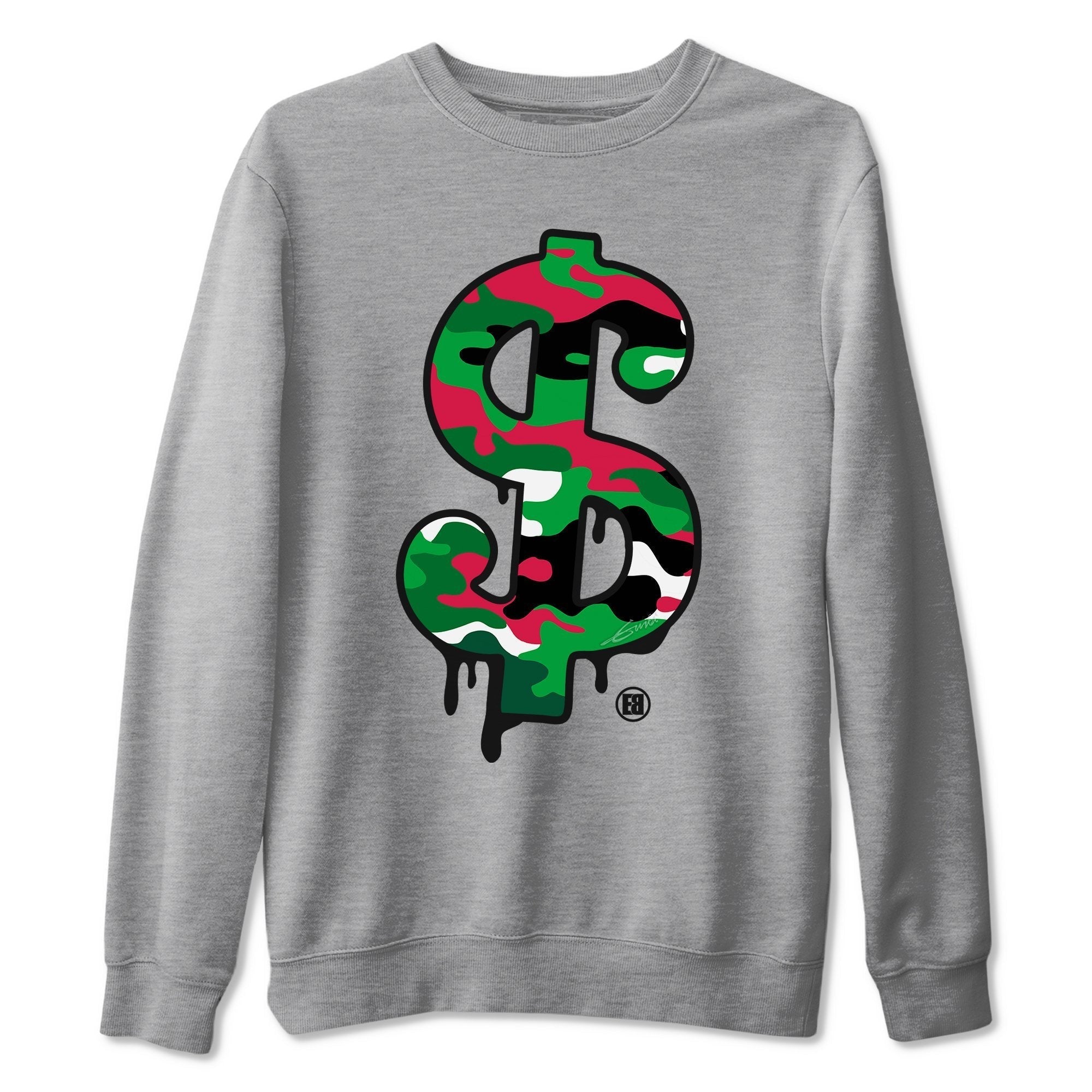 Jordan 1 Lucky Green Shirt To Match Jordans Dollar Camo Sneaker Tees Jordan 1 Lucky Green Drip Gear Zone Sneaker Matching Clothing Unisex Shirts