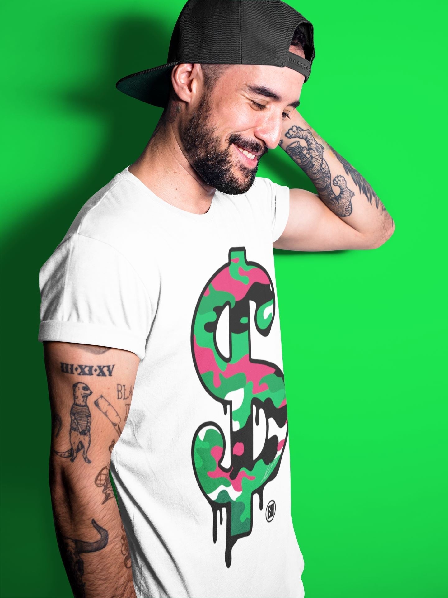 Jordan 1 Lucky Green Shirt To Match Jordans Dollar Camo Sneaker Tees Jordan 1 Lucky Green Drip Gear Zone Sneaker Matching Clothing Unisex Shirts