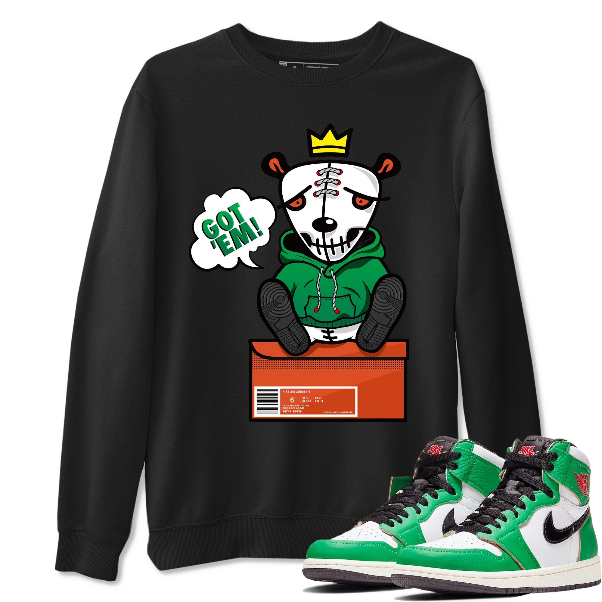 Jordan 1 Lucky Green Shirt To Match Jordans Got Em Sneaker Tees Jordan 1 Lucky Green Drip Gear Zone Sneaker Matching Clothing Unisex Shirts