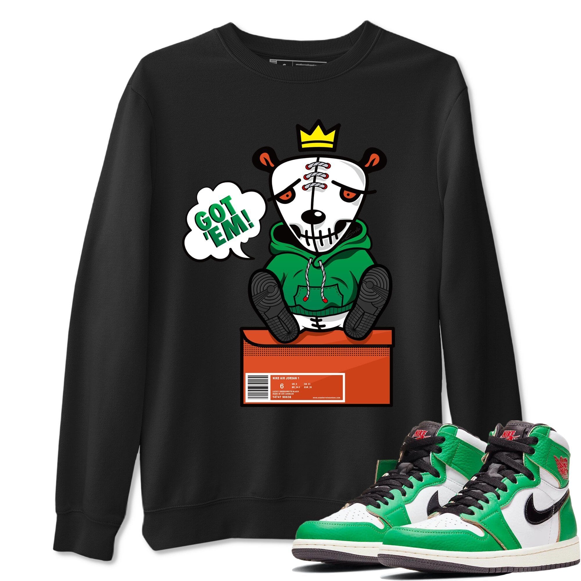 Jordan 1 Lucky Green Shirt To Match Jordans Got Em Sneaker Tees Jordan 1 Lucky Green Drip Gear Zone Sneaker Matching Clothing Unisex Shirts