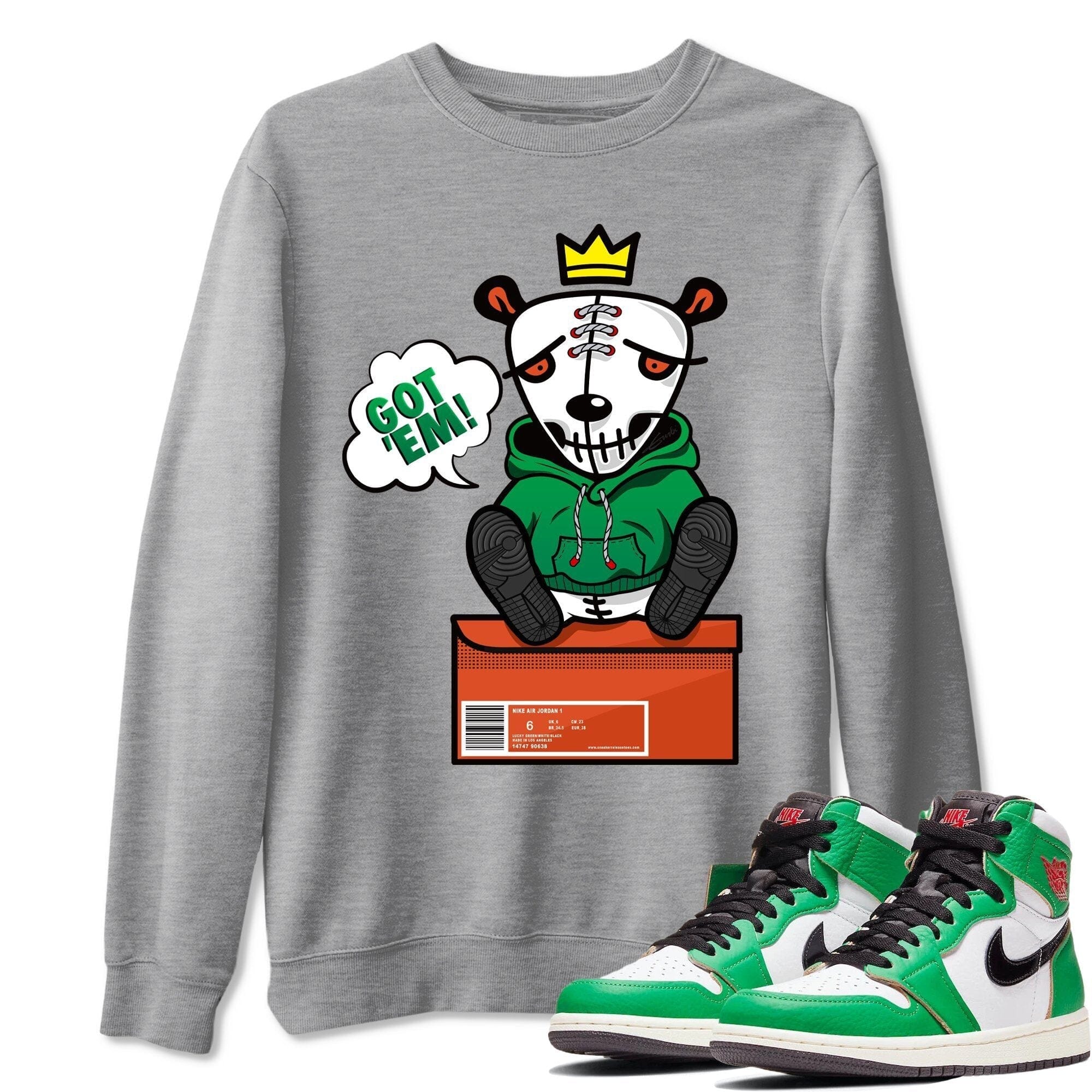 Jordan 1 Lucky Green Shirt To Match Jordans Got Em Sneaker Tees Jordan 1 Lucky Green Drip Gear Zone Sneaker Matching Clothing Unisex Shirts