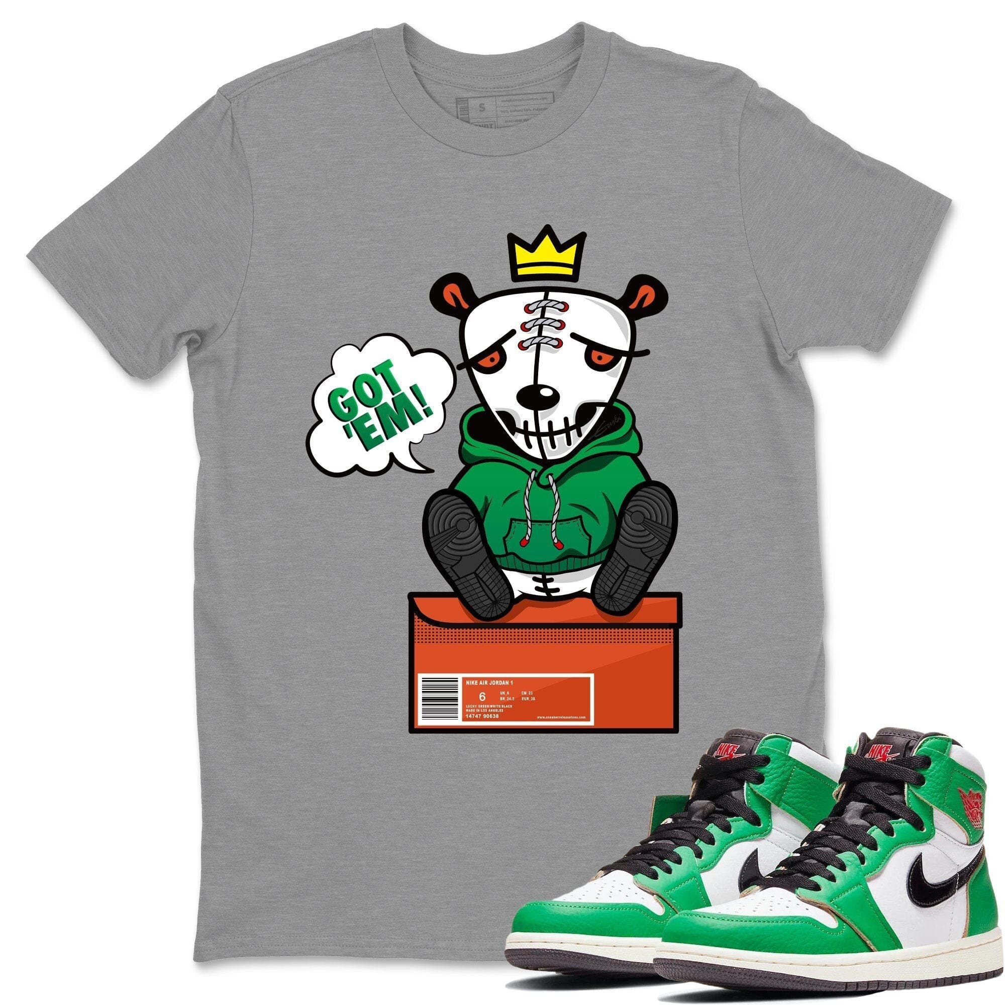 Jordan 1 Lucky Green Shirt To Match Jordans Got Em Sneaker Tees Jordan 1 Lucky Green Drip Gear Zone Sneaker Matching Clothing Unisex Shirts