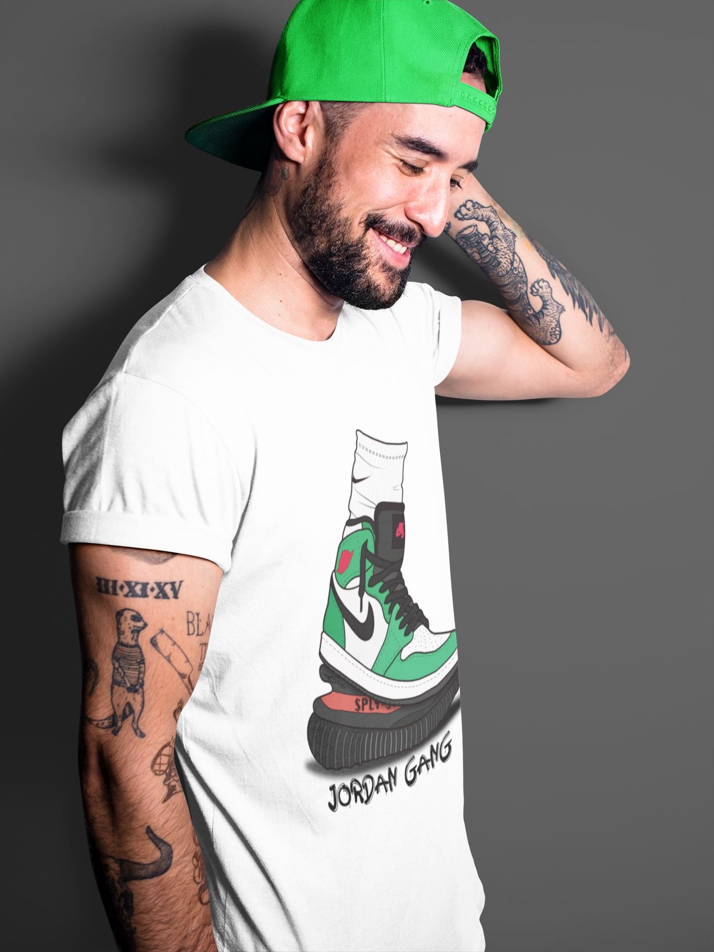 Jordan 1 Lucky Green Shirt To Match Jordans Jordan Gang Sneaker Tees Jordan 1 Lucky Green Drip Gear Zone Sneaker Matching Clothing Unisex Shirts