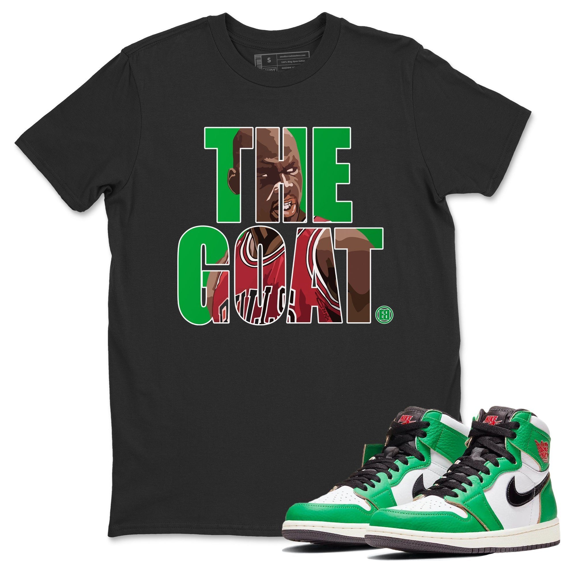 Jordan 1 Lucky Green Sneaker Tees Drip Gear Zone The Goat Sneaker Tees Jordan 1 Lucky Green Shirt Unisex Shirts