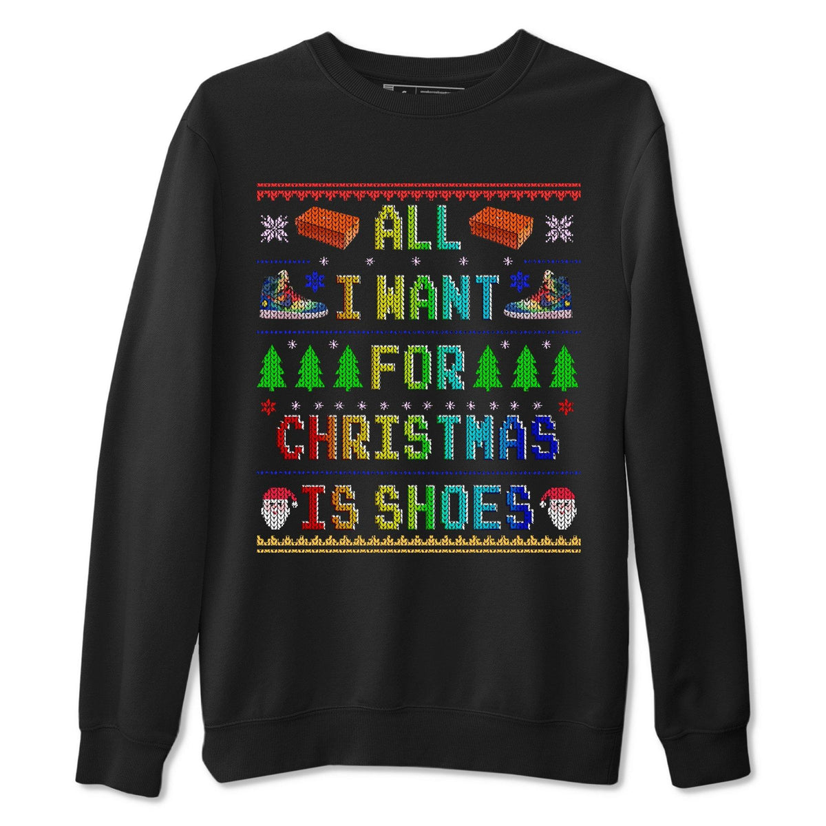 Jordan 1 J Balvin Sneaker Matching T-Shirt All I Want For Christmas Is Shoes Sneaker Tees Jordan 1 J Balvin Sneaker Release Tees Crew Neck Tees