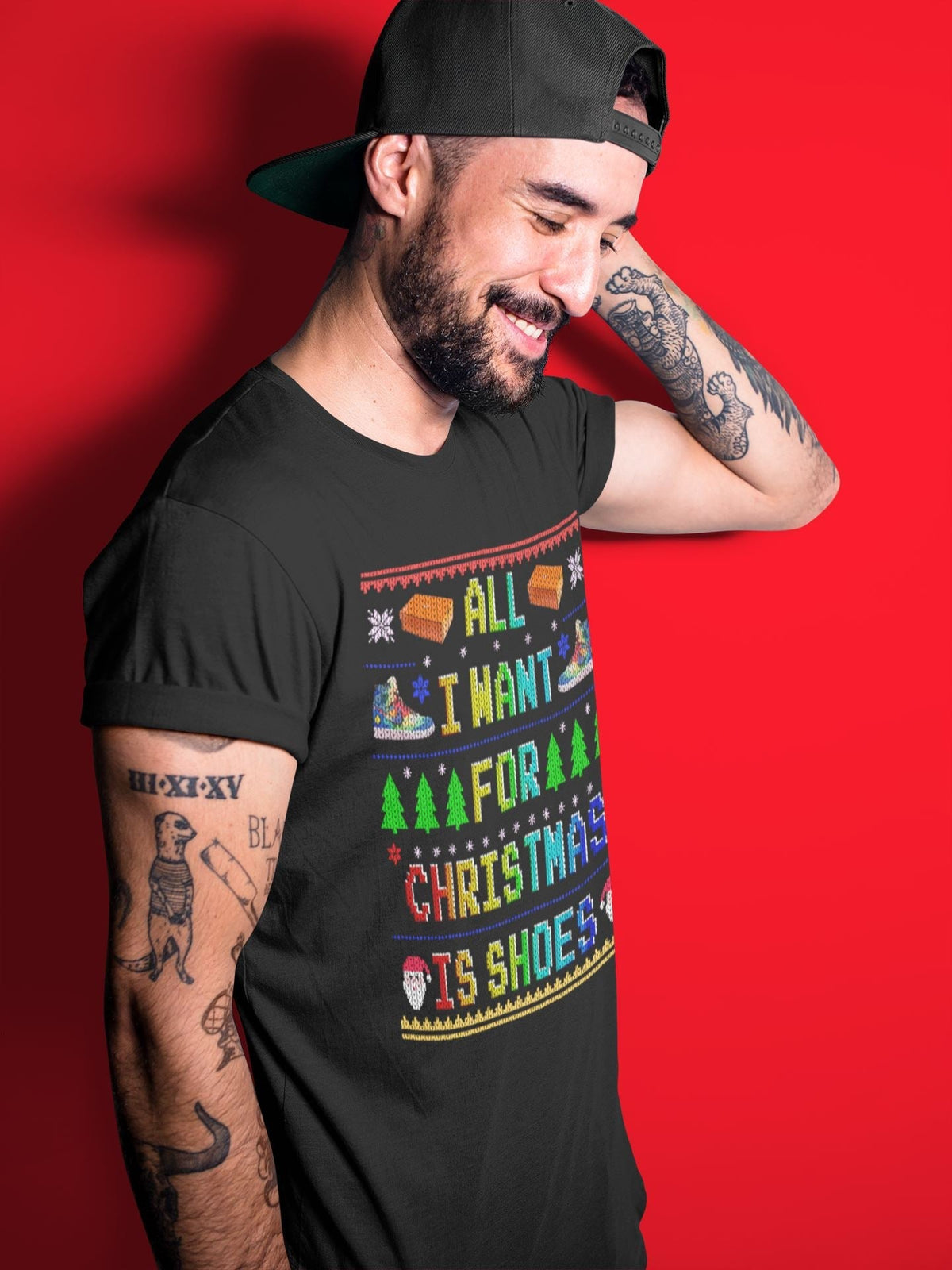 Jordan 1 J Balvin Sneaker Matching T-Shirt All I Want For Christmas Is Shoes Sneaker Tees Jordan 1 J Balvin Sneaker Release Tees Crew Neck Tees