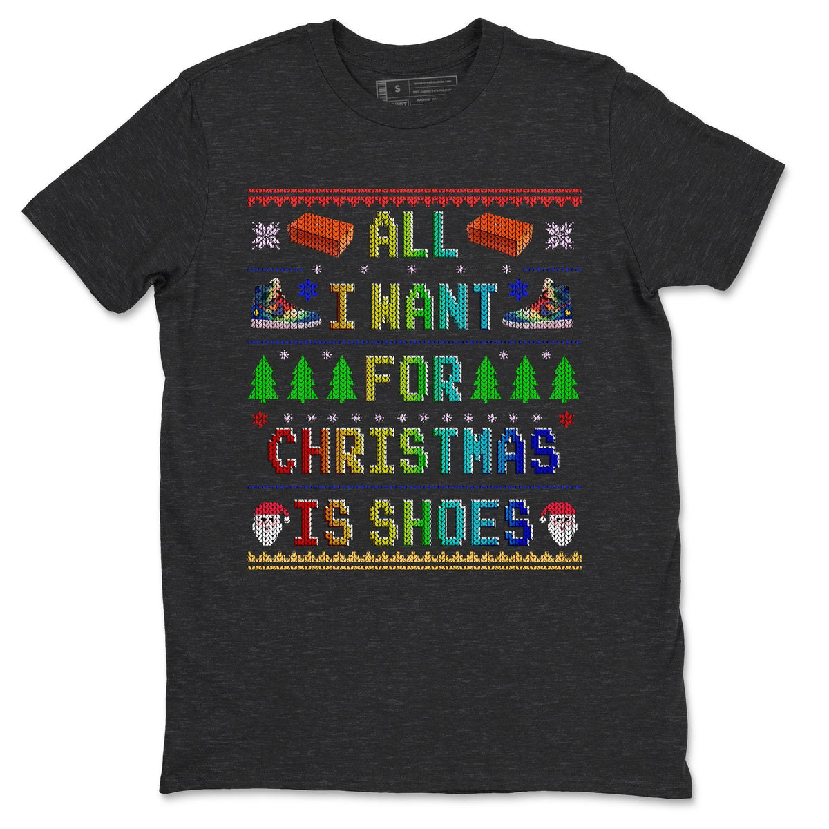 Jordan 1 J Balvin Sneaker Matching T-Shirt All I Want For Christmas Is Shoes Sneaker Tees Jordan 1 J Balvin Sneaker Release Tees Crew Neck Tees