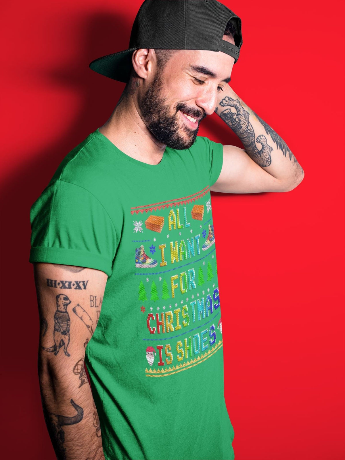 Jordan 1 J Balvin Sneaker Matching T-Shirt All I Want For Christmas Is Shoes Sneaker Tees Jordan 1 J Balvin Sneaker Release Tees Crew Neck Tees