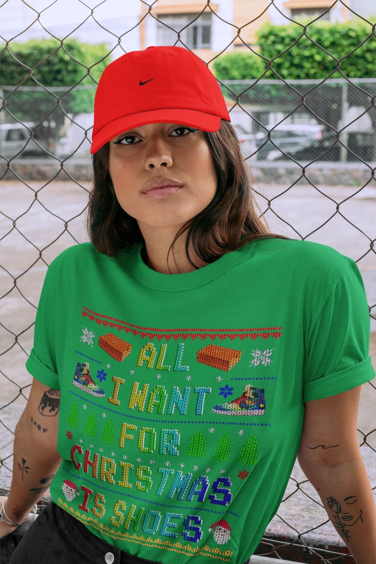 Jordan 1 J Balvin Sneaker Matching T-Shirt All I Want For Christmas Is Shoes Sneaker Tees Jordan 1 J Balvin Sneaker Release Tees Crew Neck Tees