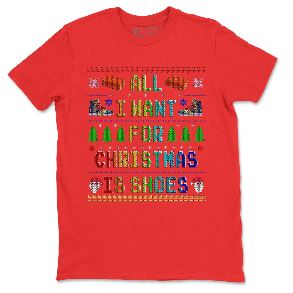 Jordan 1 J Balvin Sneaker Matching T-Shirt All I Want For Christmas Is Shoes Sneaker Tees Jordan 1 J Balvin Sneaker Release Tees Crew Neck Tees