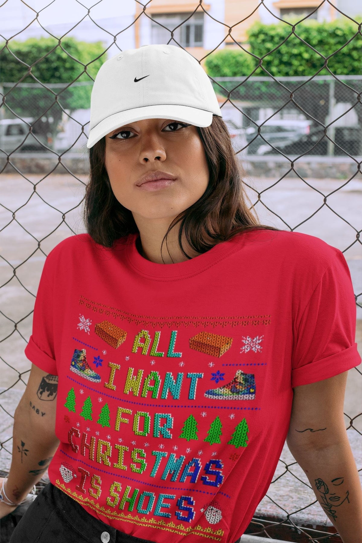 Jordan 1 J Balvin Sneaker Matching T-Shirt All I Want For Christmas Is Shoes Sneaker Tees Jordan 1 J Balvin Sneaker Release Tees Crew Neck Tees