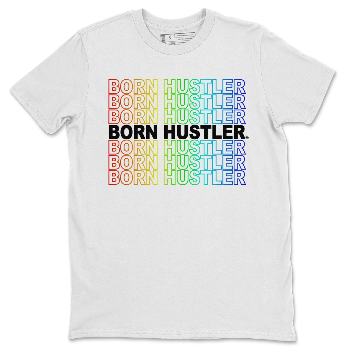 Jordan 1 J Balvin Sneaker Matching T-Shirt Born Hustler Sneaker Tees Jordan 1 J Balvin Sneaker Release Tees Crew Neck Tees
