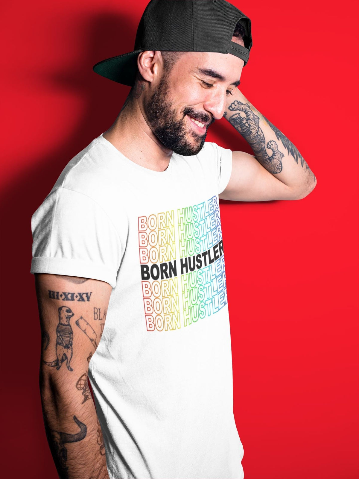Jordan 1 J Balvin Sneaker Matching T-Shirt Born Hustler Sneaker Tees Jordan 1 J Balvin Sneaker Release Tees Crew Neck Tees