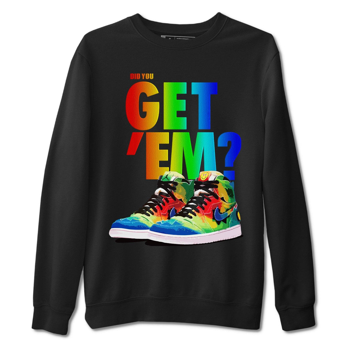 Jordan 1 J Balvin Sneaker Matching T-Shirt Did You Get Em SNRT Sneaker Tees Jordan 1 J Balvin Drip Gear Zone Crew Neck Tees