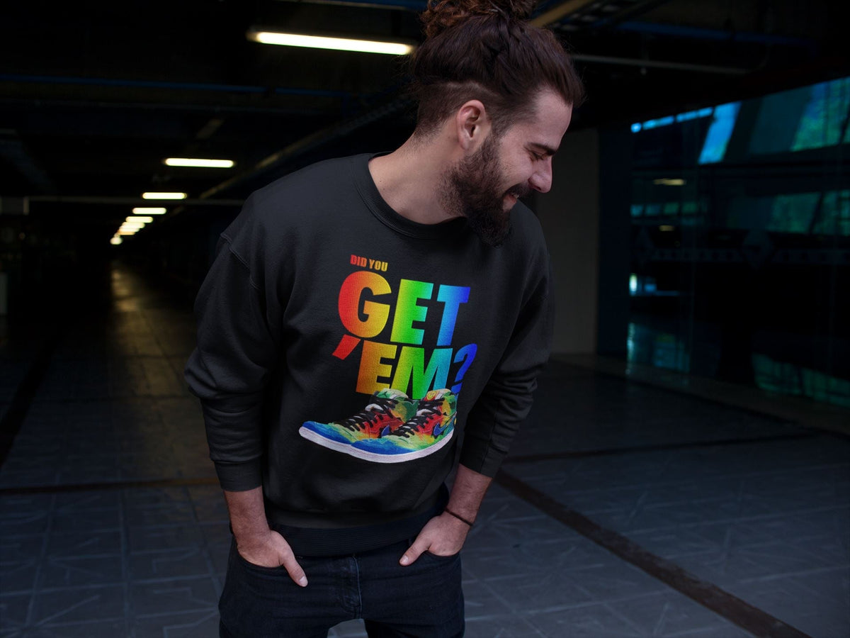 Jordan 1 J Balvin Sneaker Matching T-Shirt Did You Get Em SNRT Sneaker Tees Jordan 1 J Balvin Drip Gear Zone Crew Neck Tees