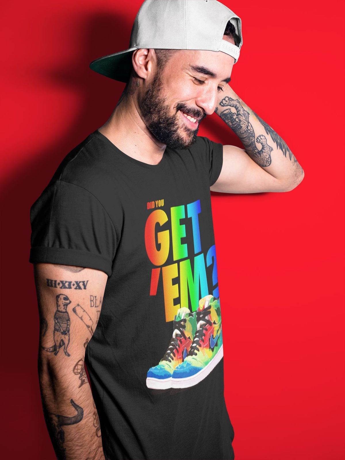 Jordan 1 J Balvin Sneaker Matching T-Shirt Did You Get Em SNRT Sneaker Tees Jordan 1 J Balvin Drip Gear Zone Crew Neck Tees