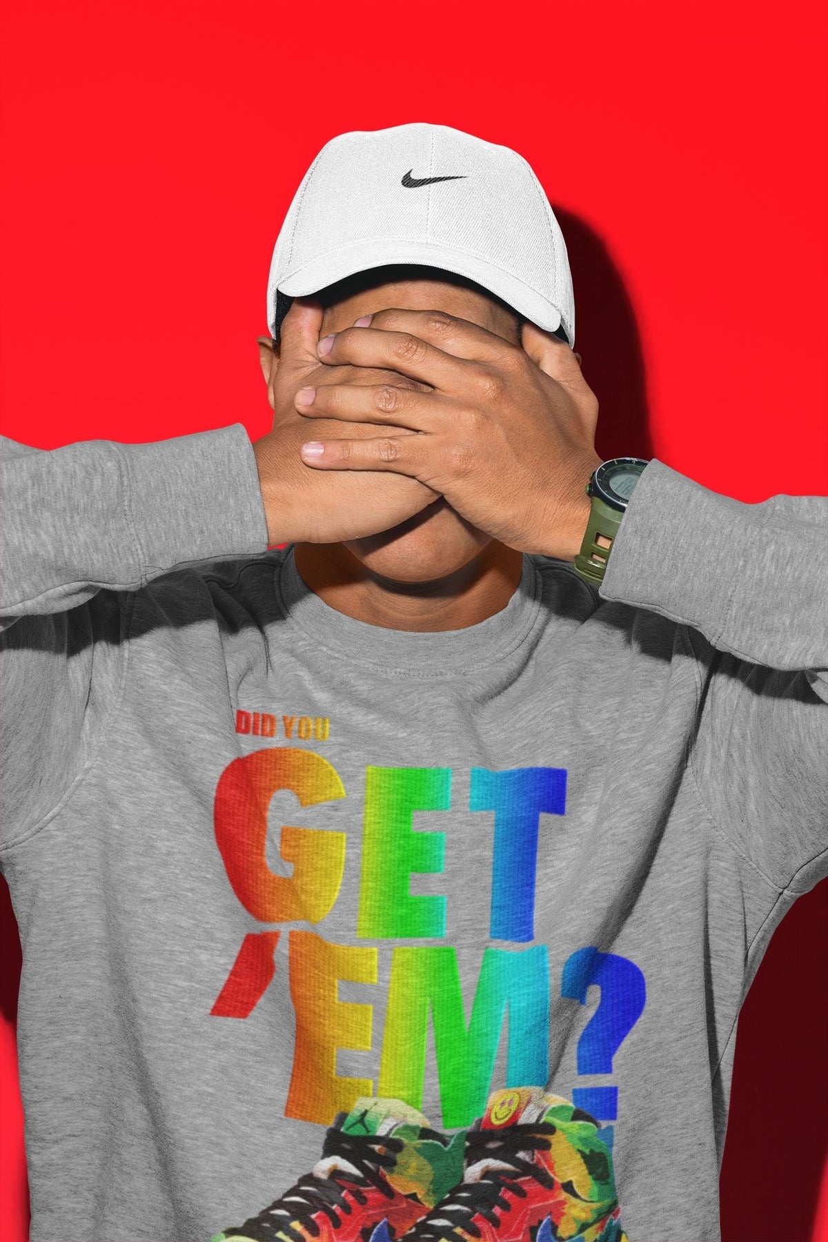Jordan 1 J Balvin Sneaker Matching T-Shirt Did You Get Em SNRT Sneaker Tees Jordan 1 J Balvin Drip Gear Zone Crew Neck Tees