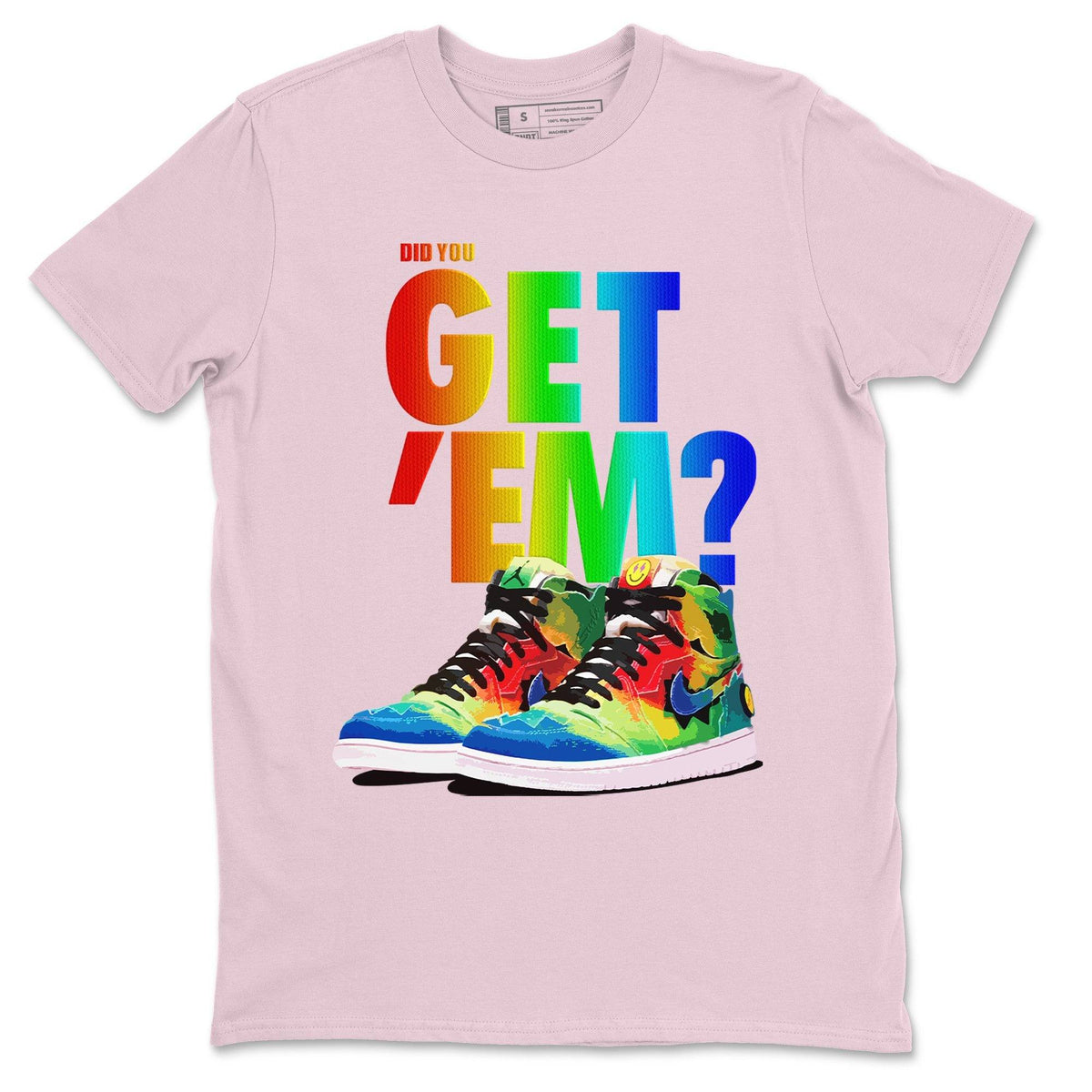Jordan 1 J Balvin Sneaker Matching T-Shirt Did You Get Em SNRT Sneaker Tees Jordan 1 J Balvin Drip Gear Zone Crew Neck Tees