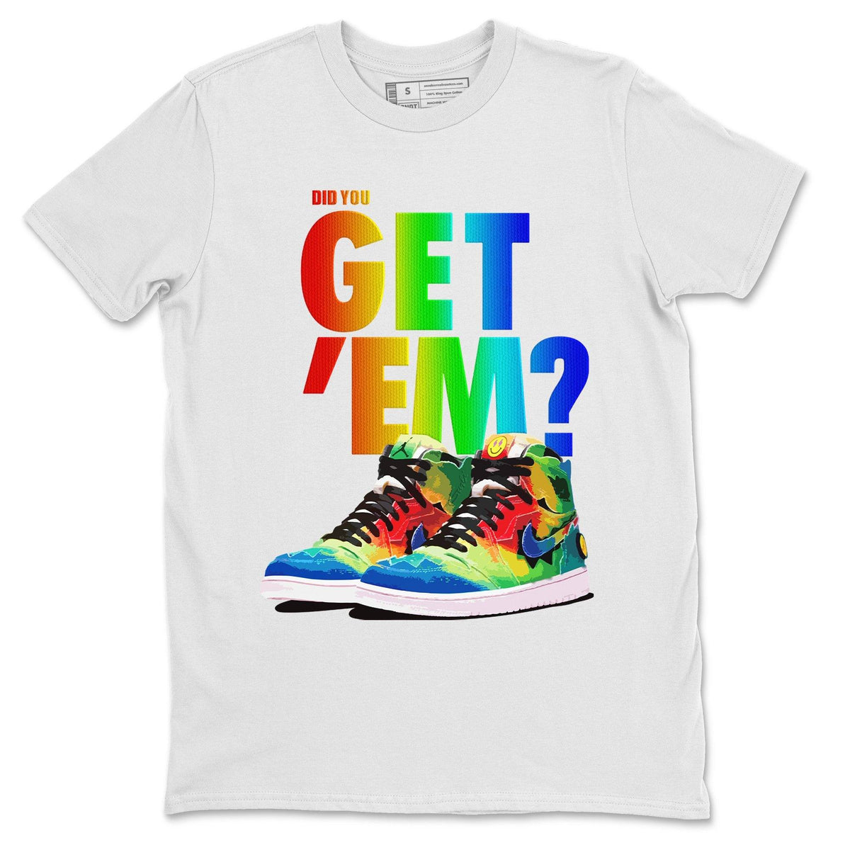 Jordan 1 J Balvin Sneaker Matching T-Shirt Did You Get Em SNRT Sneaker Tees Jordan 1 J Balvin Drip Gear Zone Crew Neck Tees