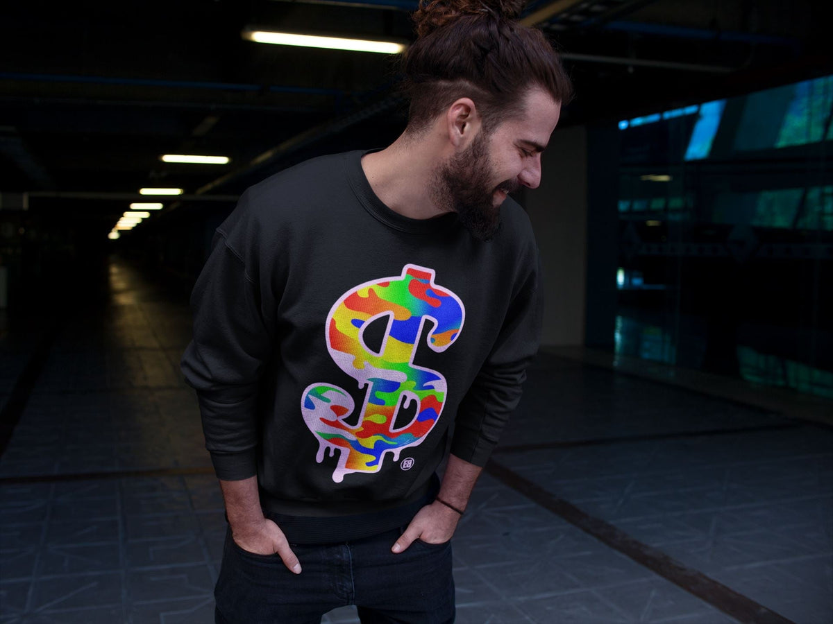 Jordan 1 J Balvin Sneaker Matching T-Shirt Dollar Camo Sneaker Tees Jordan 1 J Balvin Sneaker Release Tees Crew Neck Tees