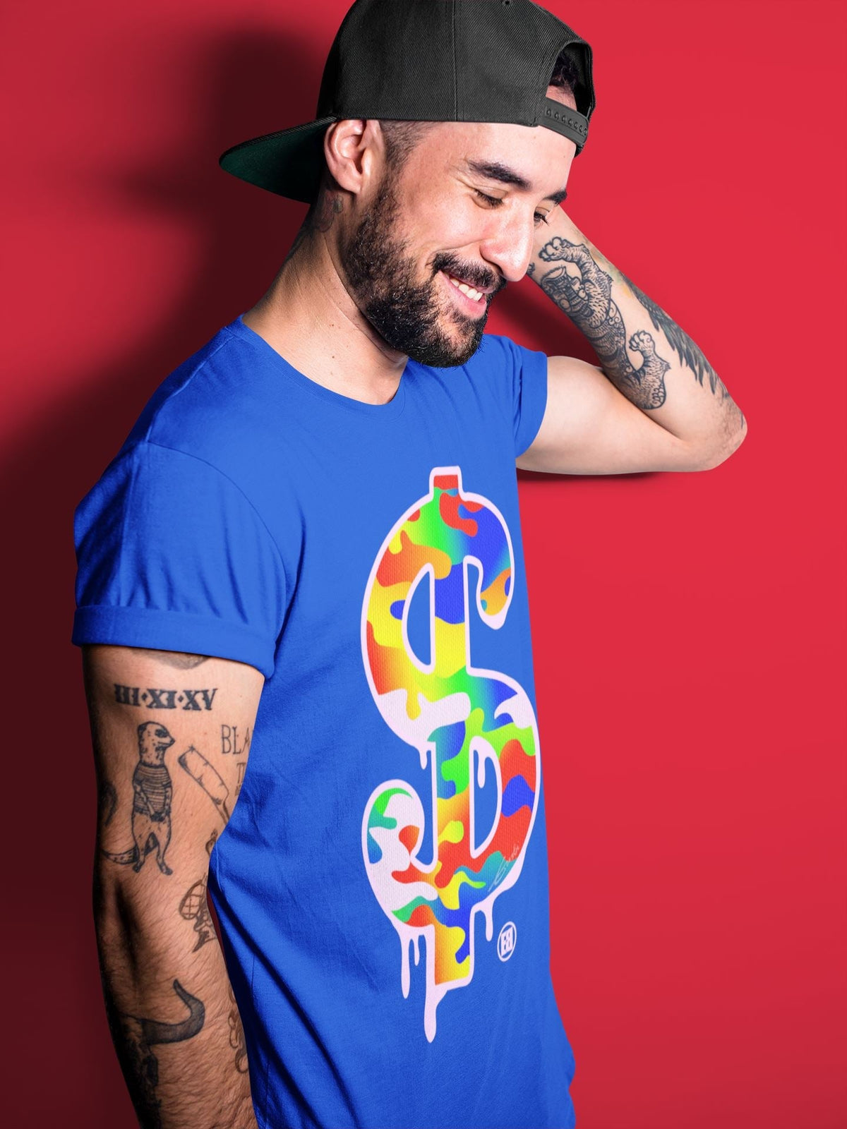 Jordan 1 J Balvin Sneaker Matching T-Shirt Dollar Camo Sneaker Tees Jordan 1 J Balvin Sneaker Release Tees Crew Neck Tees