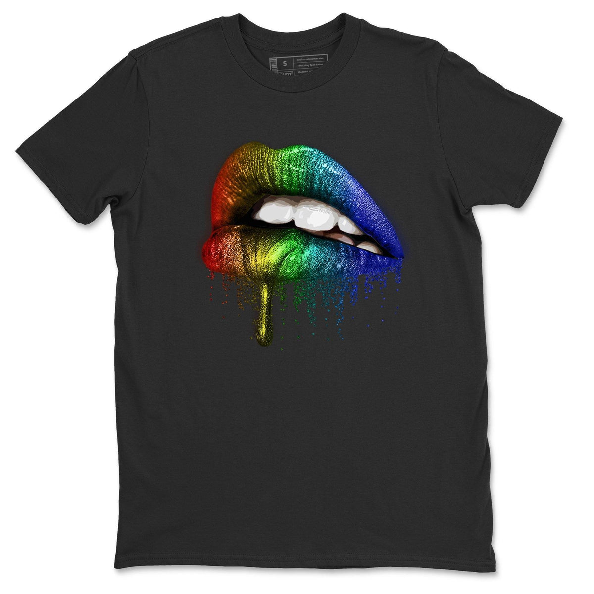 Jordan 1 J Balvin Sneaker Matching T-Shirt Dripping Lips Sneaker Tees Jordan 1 J Balvin Sneaker Release Tees Crew Neck Tees