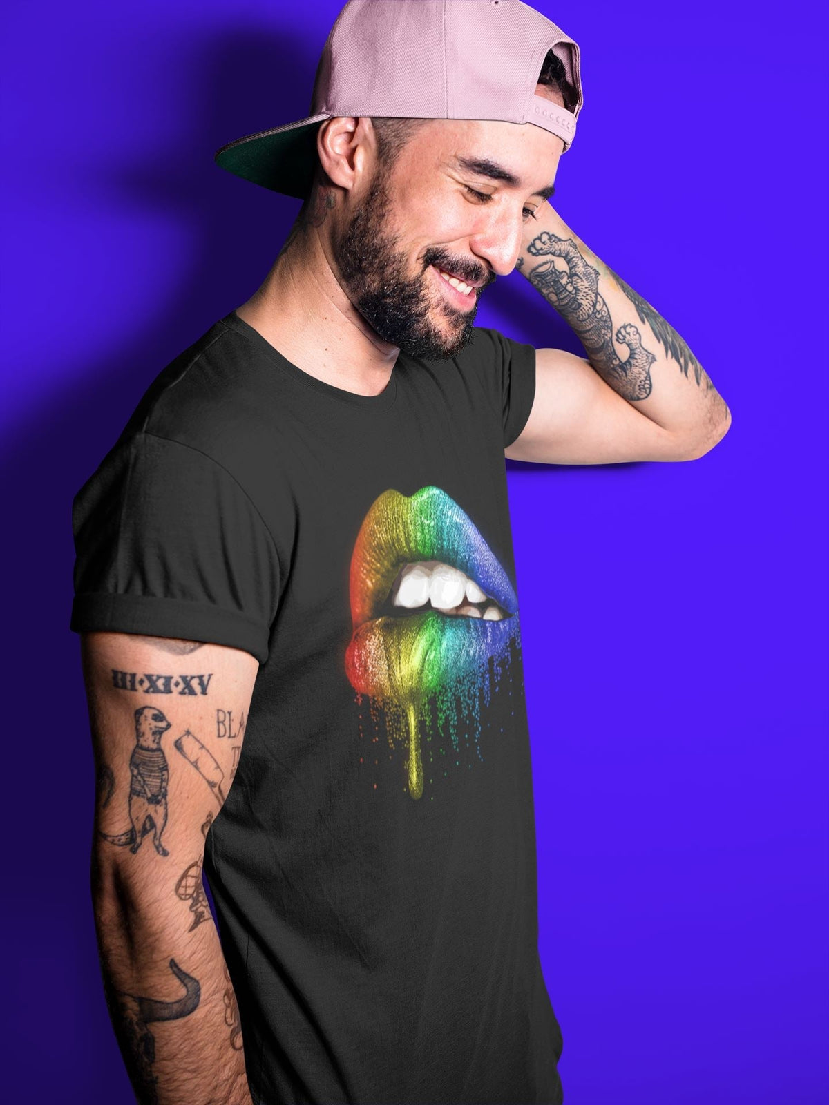 Jordan 1 J Balvin Sneaker Matching T-Shirt Dripping Lips Sneaker Tees Jordan 1 J Balvin Sneaker Release Tees Crew Neck Tees