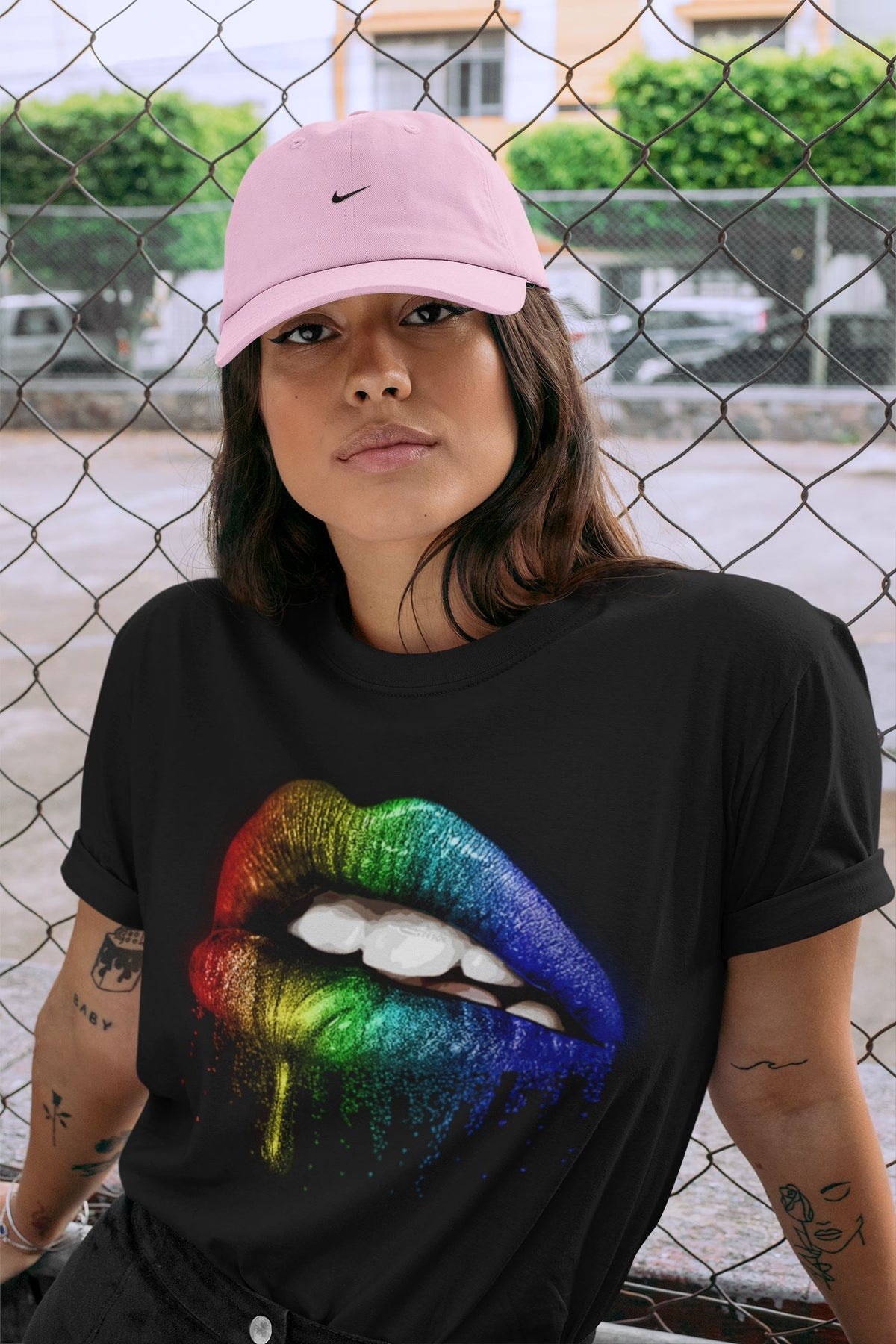 Jordan 1 J Balvin Sneaker Matching T-Shirt Dripping Lips Sneaker Tees Jordan 1 J Balvin Sneaker Release Tees Crew Neck Tees