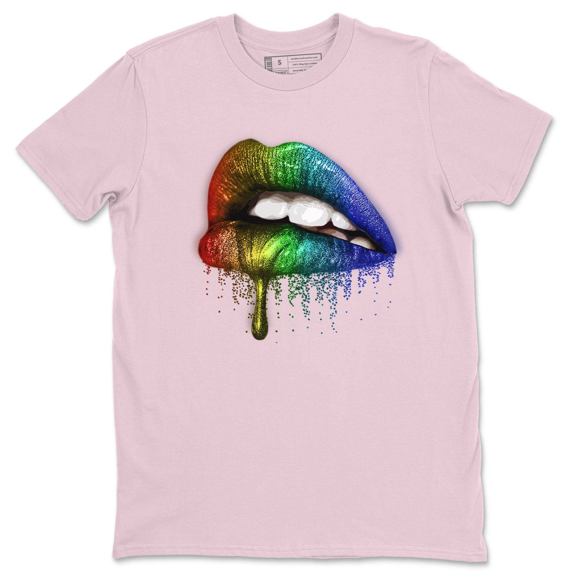 Jordan 1 J Balvin Sneaker Matching T-Shirt Dripping Lips Sneaker Tees Jordan 1 J Balvin Sneaker Release Tees Crew Neck Tees