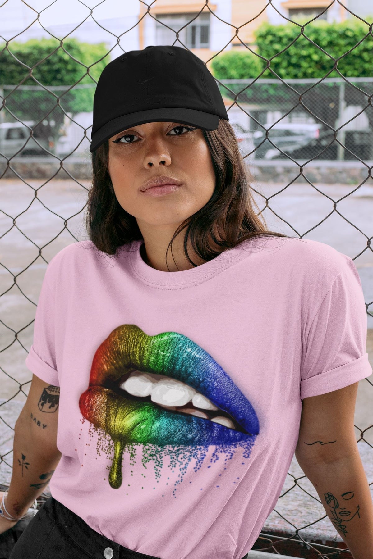 Jordan 1 J Balvin Sneaker Matching T-Shirt Dripping Lips Sneaker Tees Jordan 1 J Balvin Sneaker Release Tees Crew Neck Tees