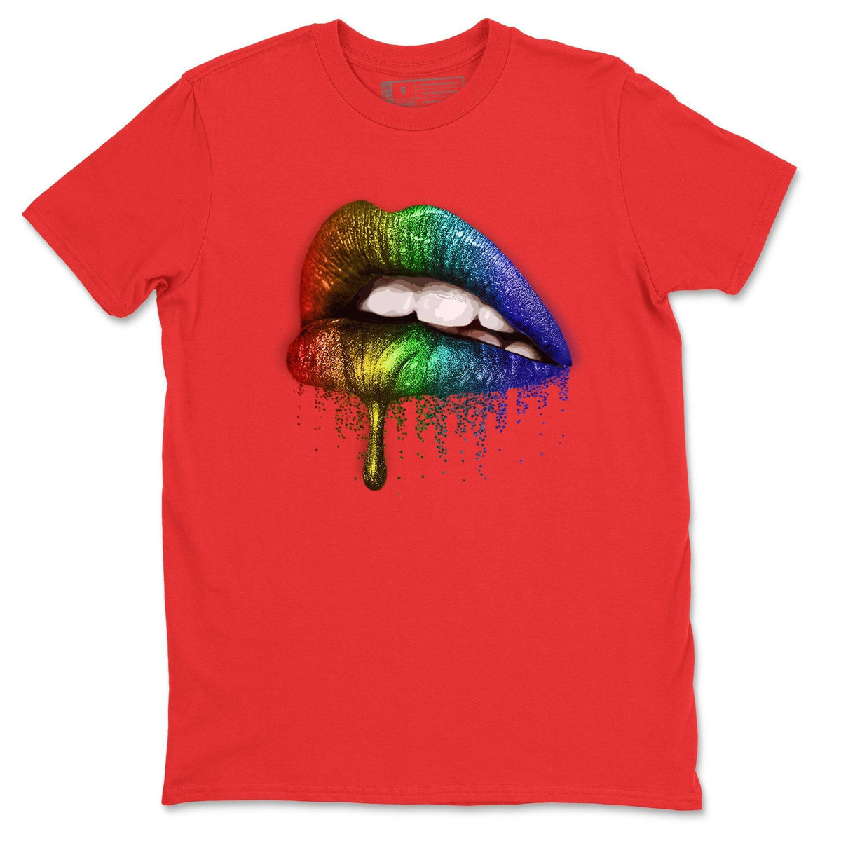 Jordan 1 J Balvin Sneaker Matching T-Shirt Dripping Lips Sneaker Tees Jordan 1 J Balvin Sneaker Release Tees Crew Neck Tees