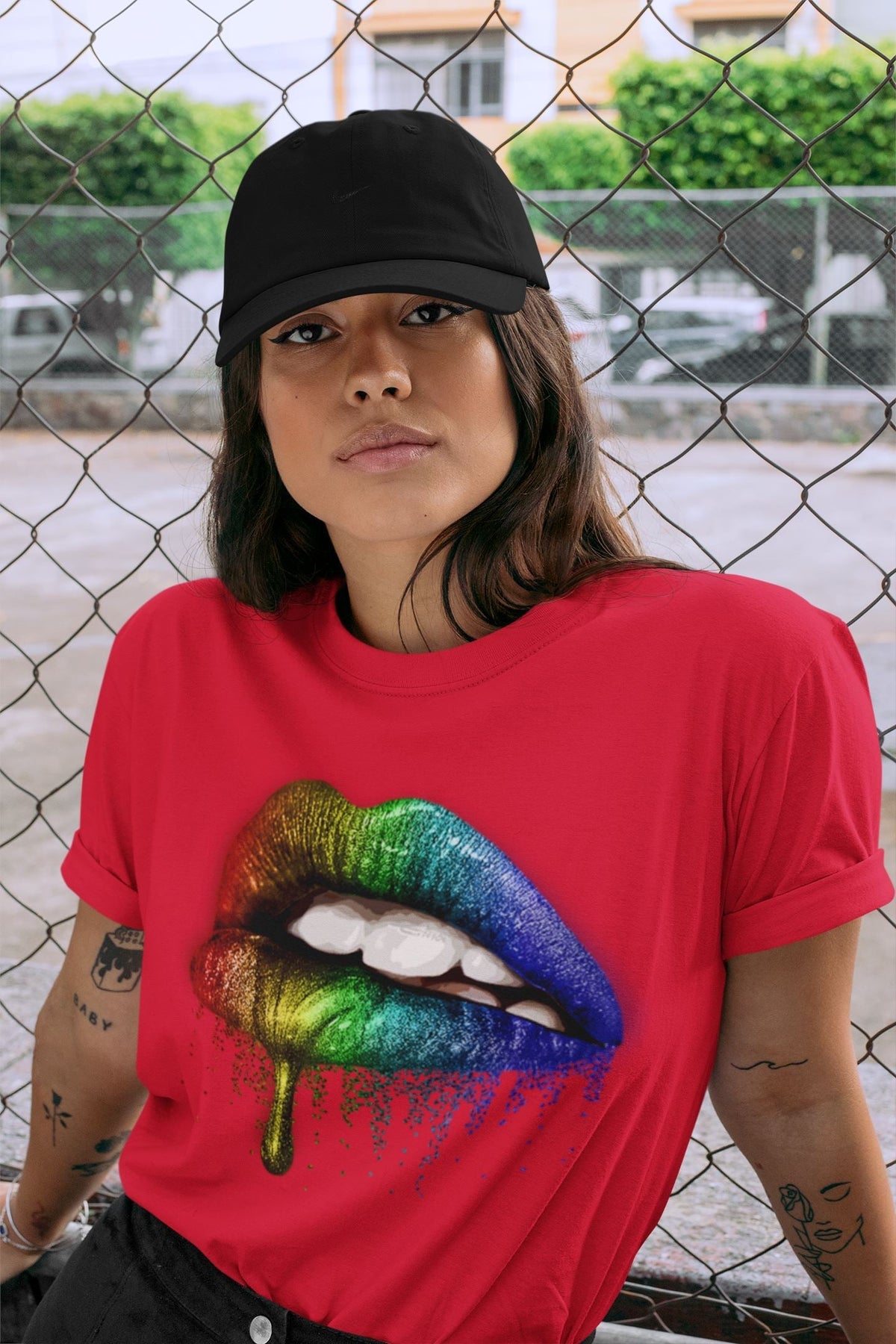 Jordan 1 J Balvin Sneaker Matching T-Shirt Dripping Lips Sneaker Tees Jordan 1 J Balvin Sneaker Release Tees Crew Neck Tees