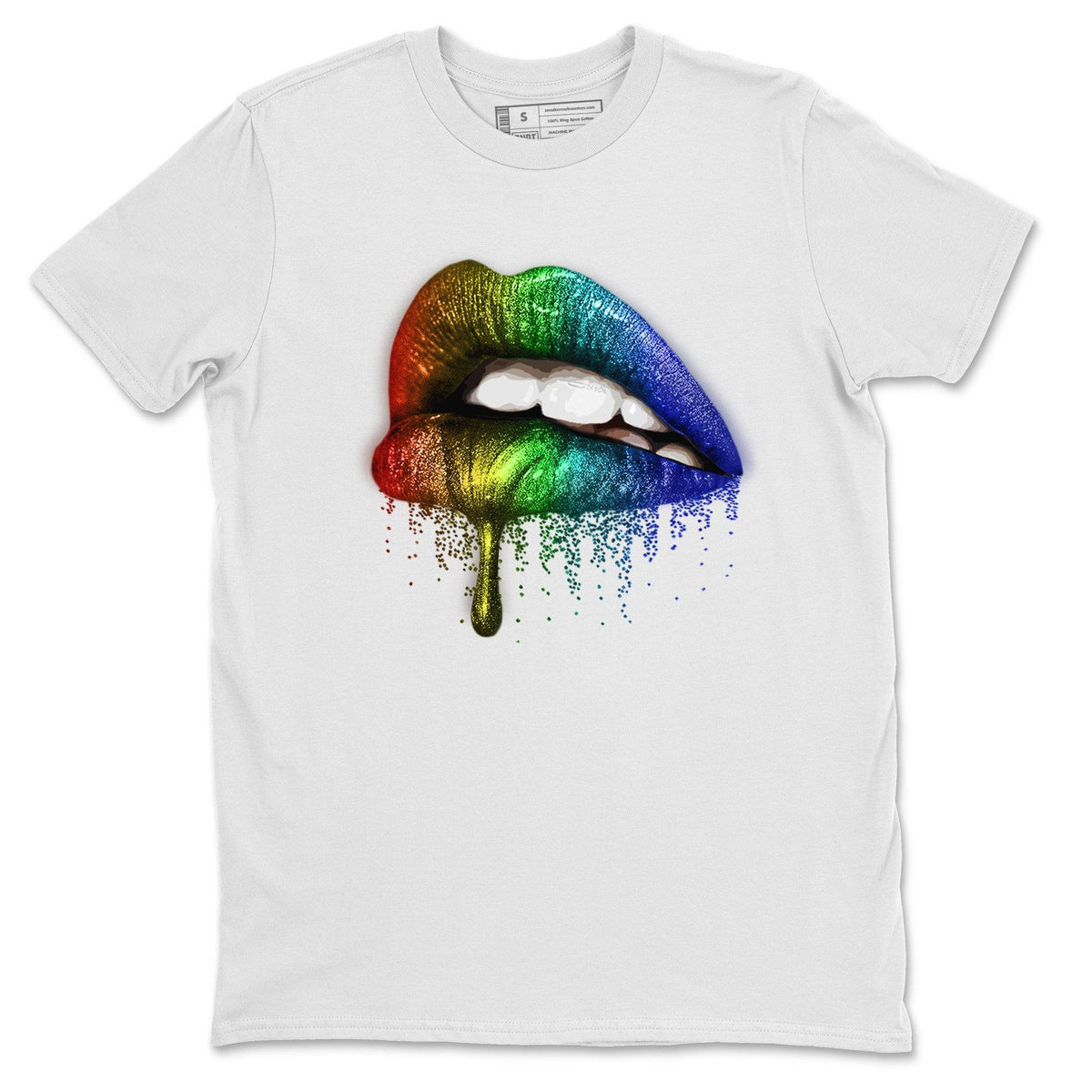 Jordan 1 J Balvin Sneaker Matching T-Shirt Dripping Lips Sneaker Tees Jordan 1 J Balvin Sneaker Release Tees Crew Neck Tees