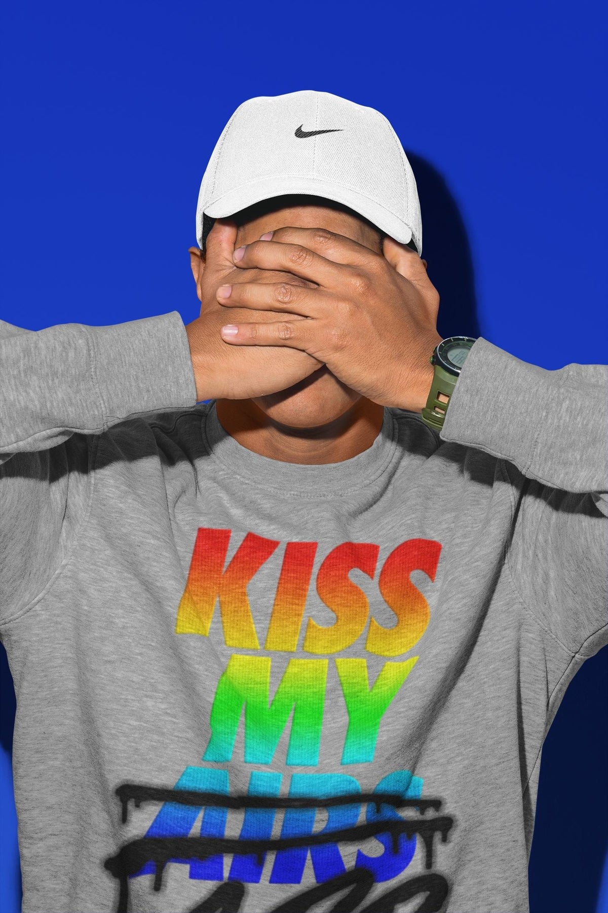 Jordan 1 J Balvin Sneaker Matching T-Shirt Kiss My Ass Sneaker Tees Jordan 1 J Balvin Sneaker Release Tees Crew Neck Tees