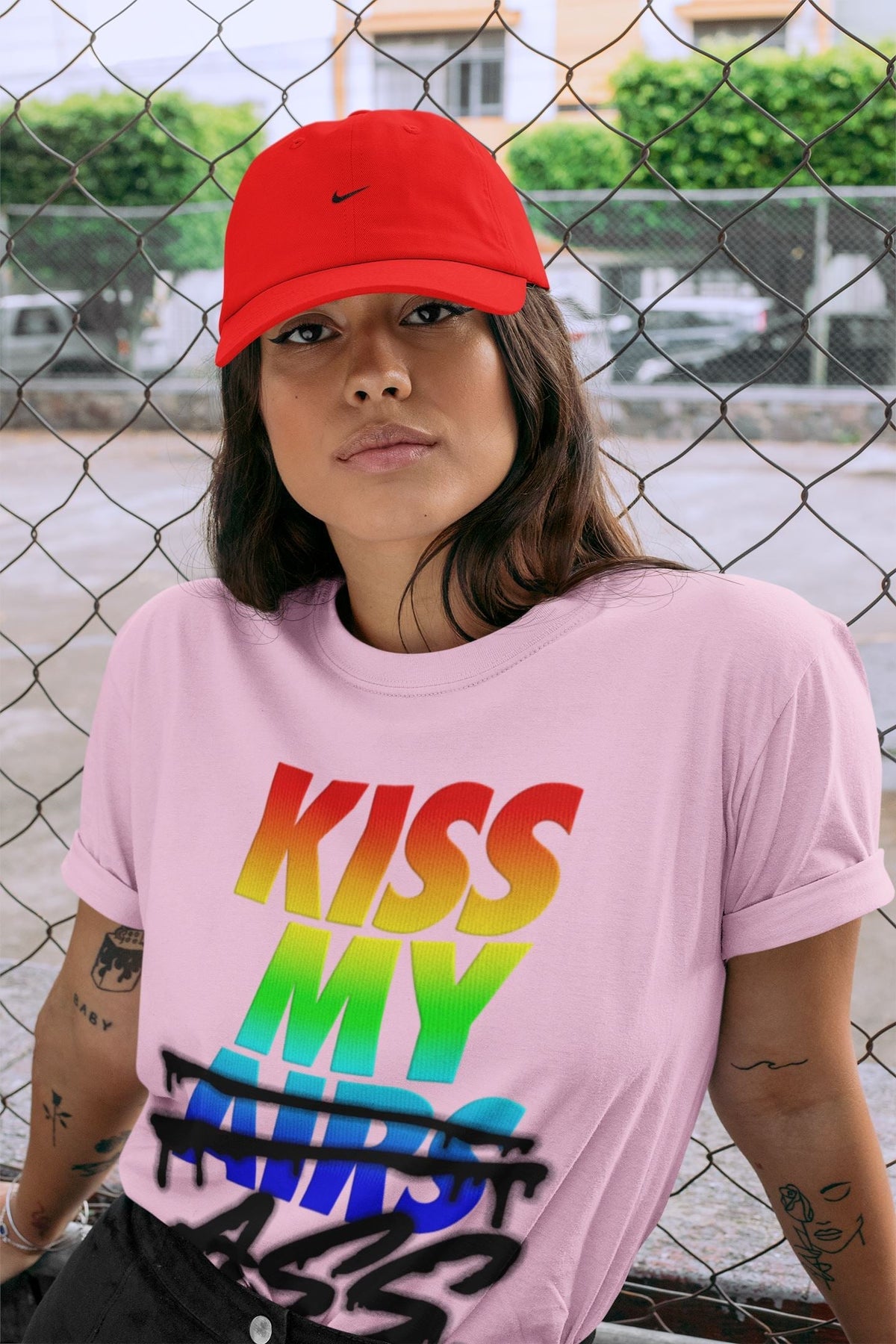 Jordan 1 J Balvin Sneaker Matching T-Shirt Kiss My Ass Sneaker Tees Jordan 1 J Balvin Sneaker Release Tees Crew Neck Tees