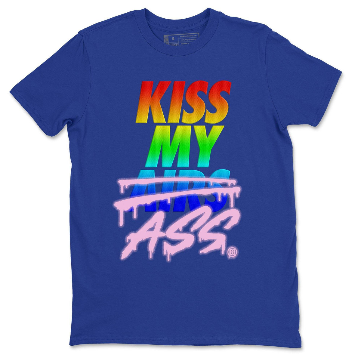 Jordan 1 J Balvin Sneaker Matching T-Shirt Kiss My Ass Sneaker Tees Jordan 1 J Balvin Sneaker Release Tees Crew Neck Tees