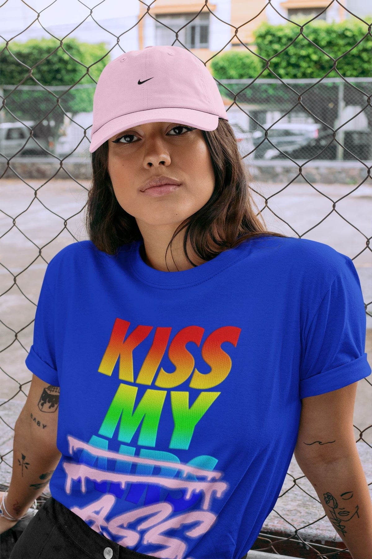 Jordan 1 J Balvin Sneaker Matching T-Shirt Kiss My Ass Sneaker Tees Jordan 1 J Balvin Sneaker Release Tees Crew Neck Tees
