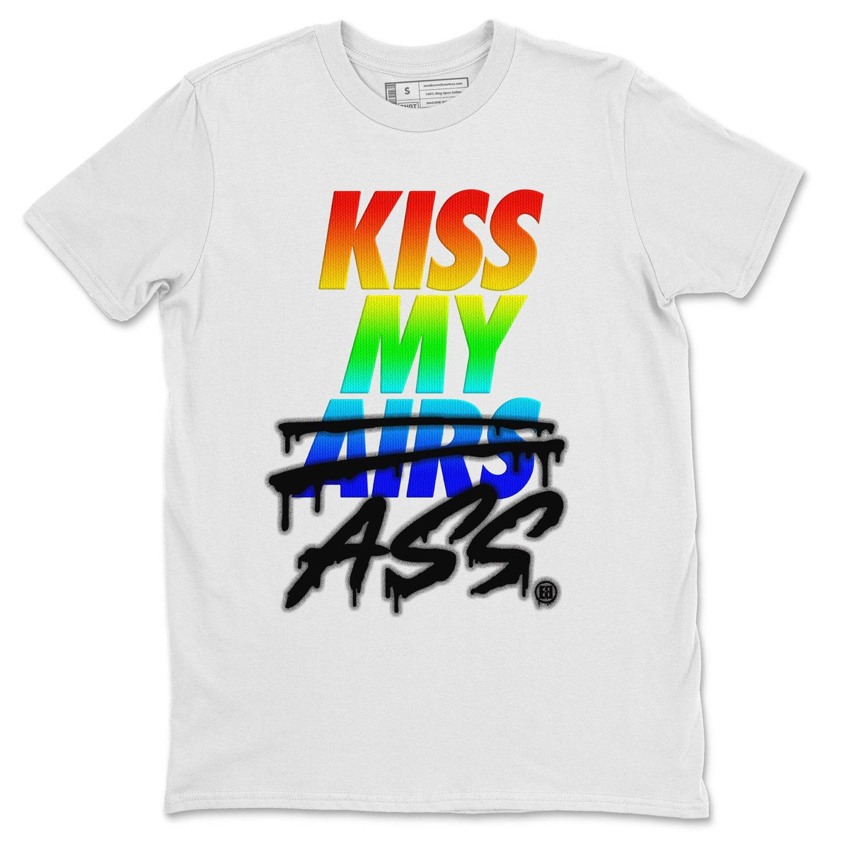 Jordan 1 J Balvin Sneaker Matching T-Shirt Kiss My Ass Sneaker Tees Jordan 1 J Balvin Sneaker Release Tees Crew Neck Tees