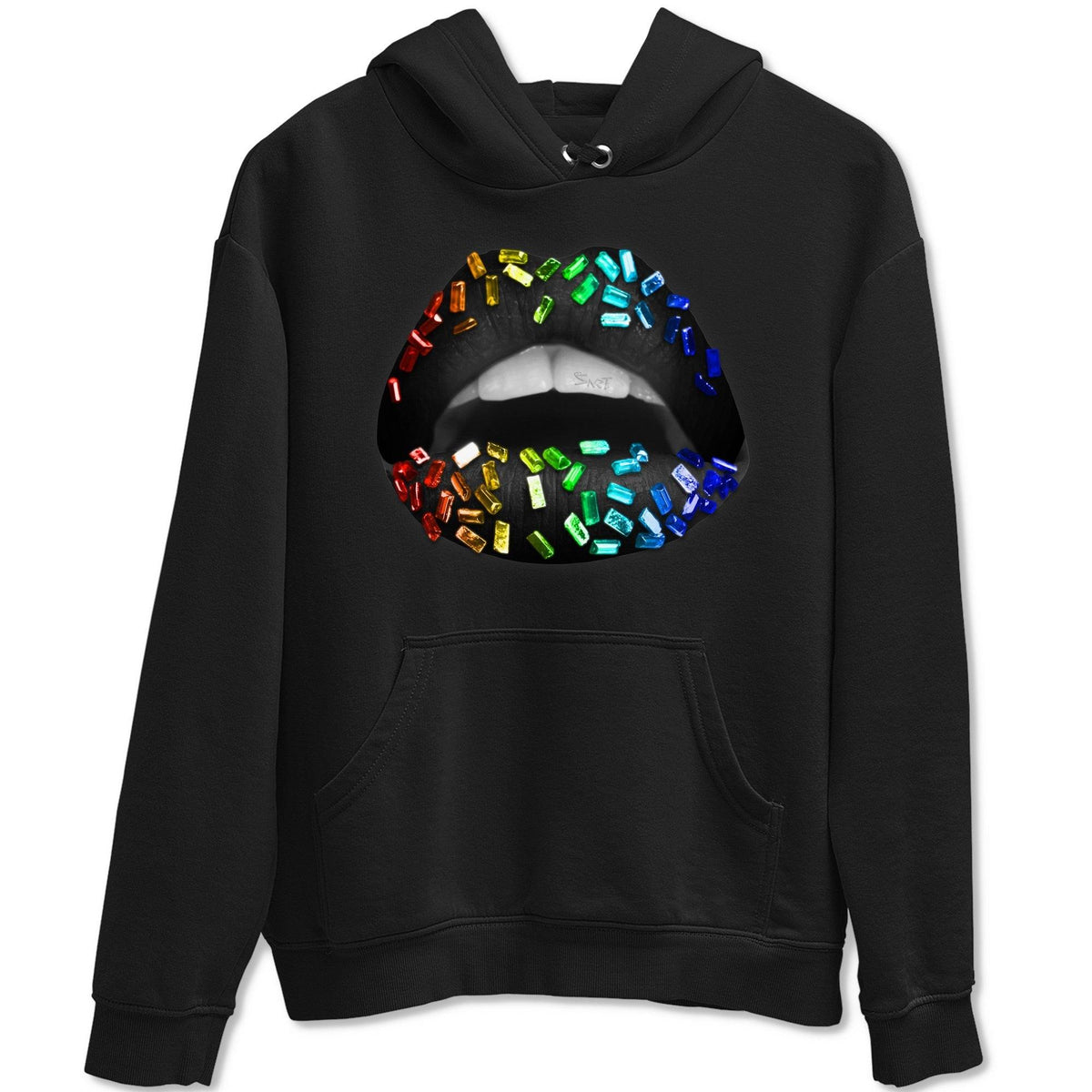 Jordan 1 J Balvin Sneaker Matching T-Shirt Lips Jewel Sneaker Tees Jordan 1 J Balvin Sneaker Release Tees Crew Neck Tees