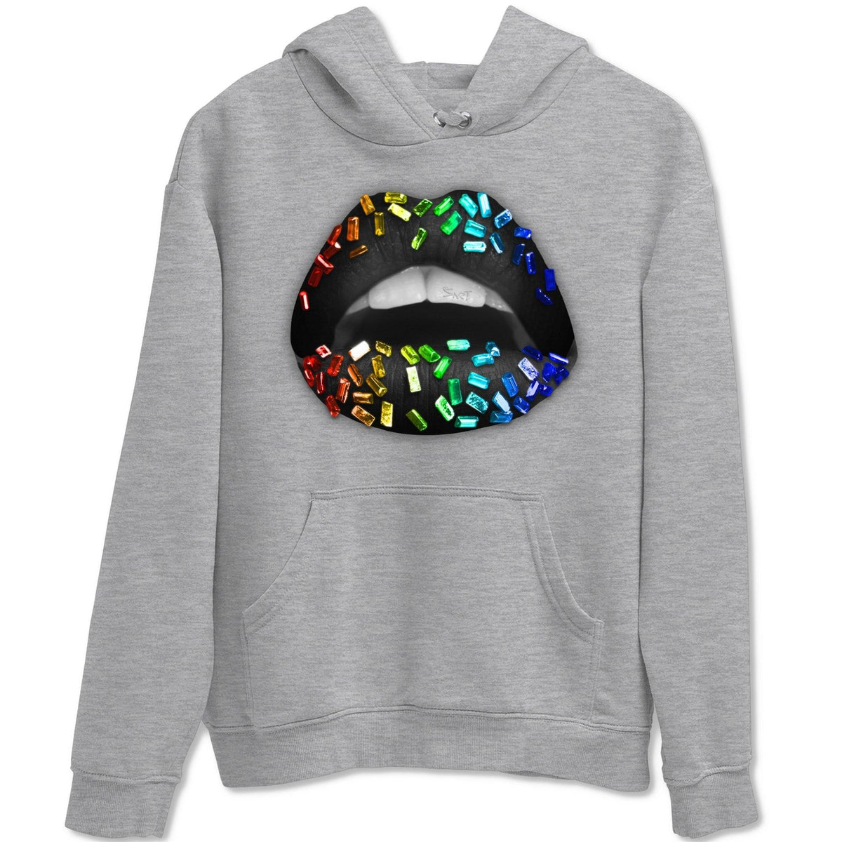 Jordan 1 J Balvin Sneaker Matching T-Shirt Lips Jewel Sneaker Tees Jordan 1 J Balvin Sneaker Release Tees Crew Neck Tees