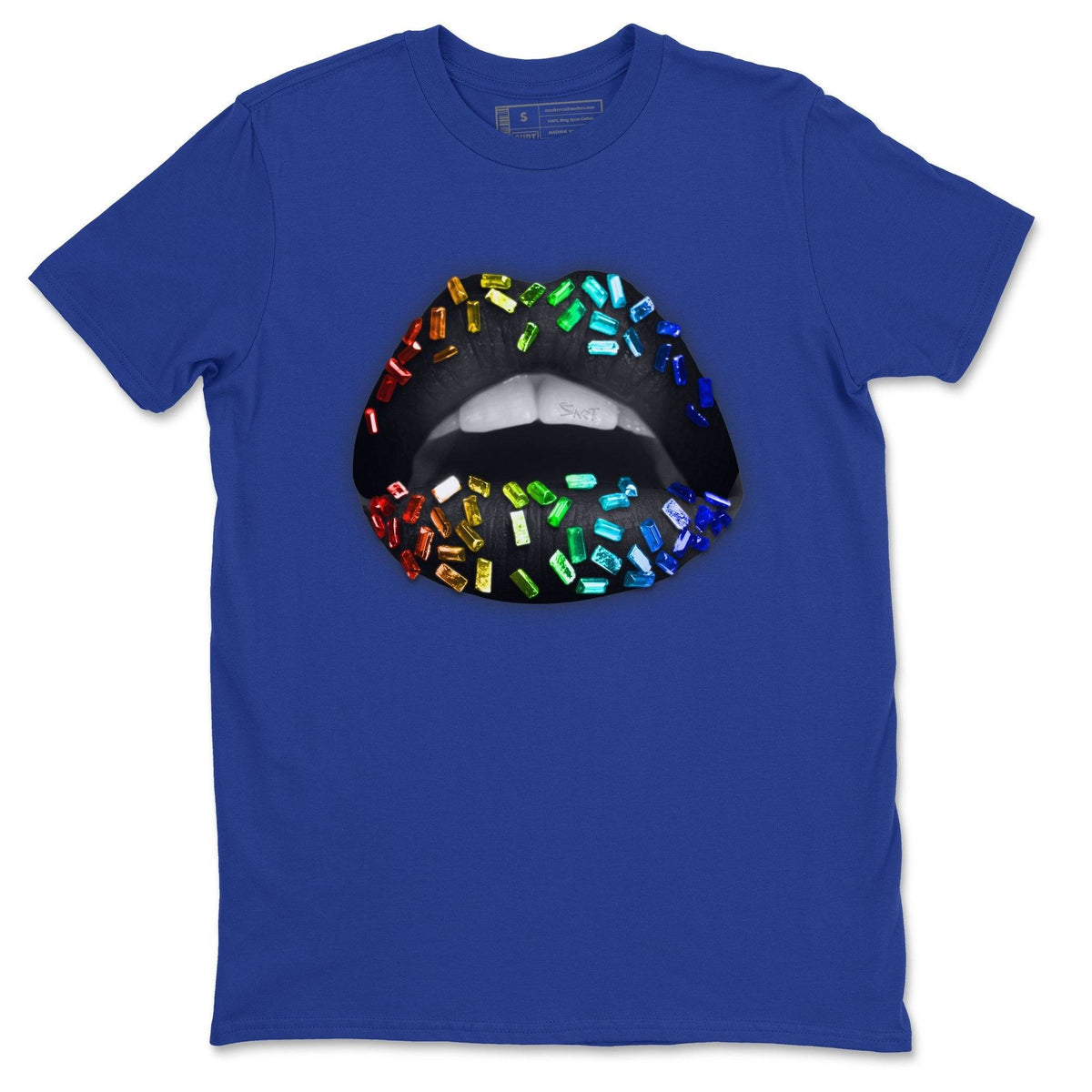 Jordan 1 J Balvin Sneaker Matching T-Shirt Lips Jewel Sneaker Tees Jordan 1 J Balvin Sneaker Release Tees Crew Neck Tees