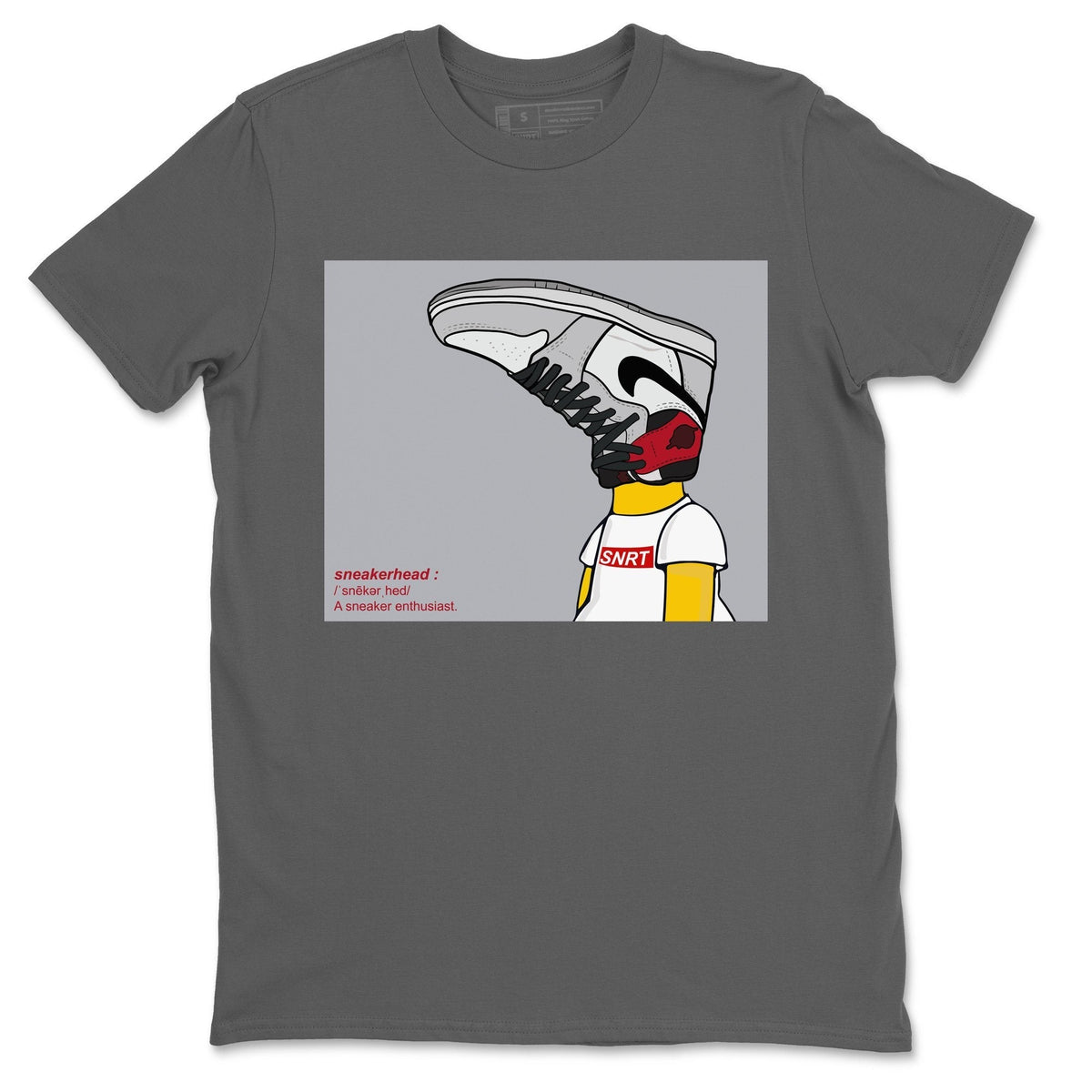 Jordan 1 Smoke Grey Sneaker Matching T-Shirt Sneakerhead Sneaker Tees Jordan 1 Smoke Grey Sneaker Release Tees Crew Neck Tees