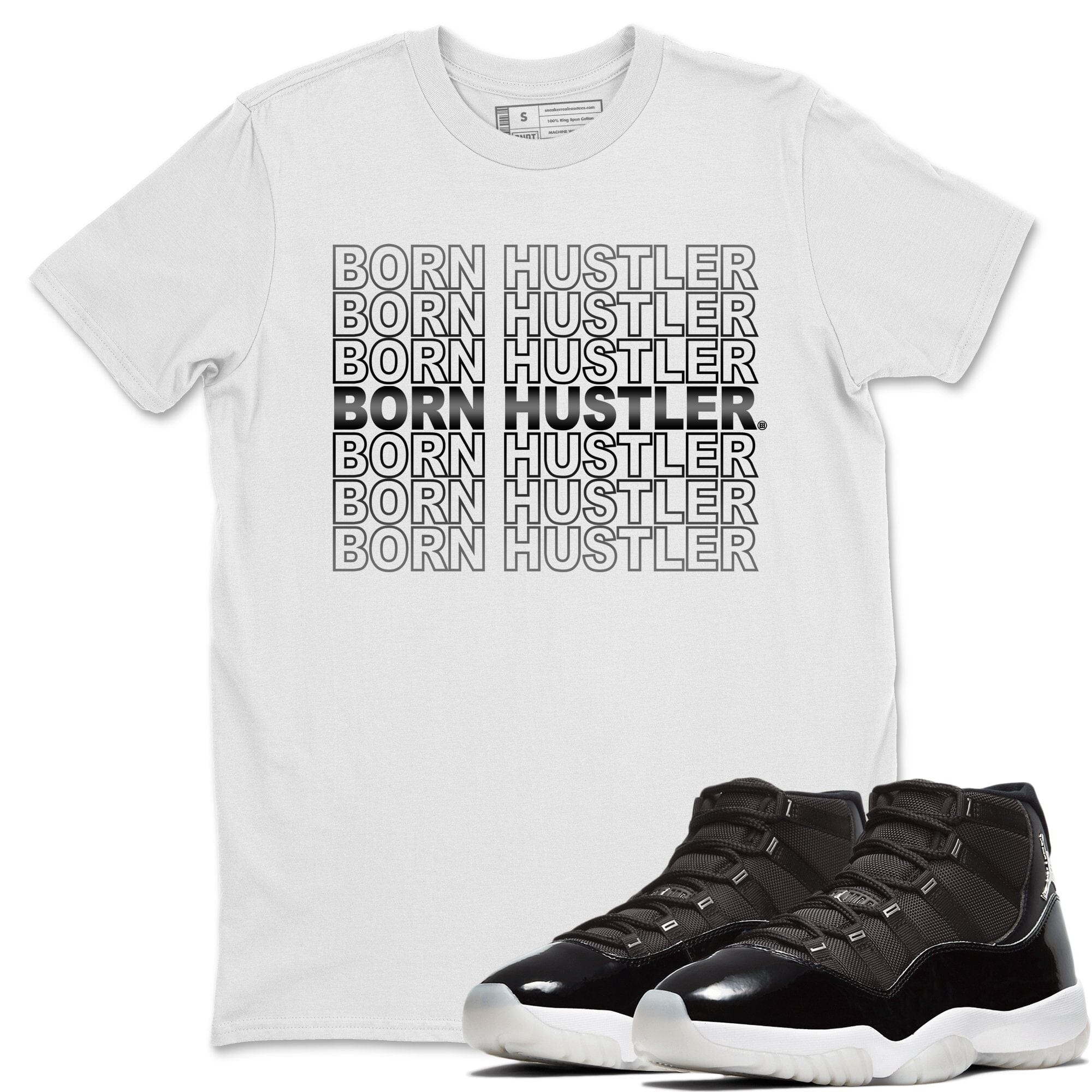 Jordan 11 Jubilee Shirt To Match Jordans Born Hustler Sneaker Tees Jordan 11 Jubilee Drip Gear Zone Sneaker Matching Clothing Unisex Shirts