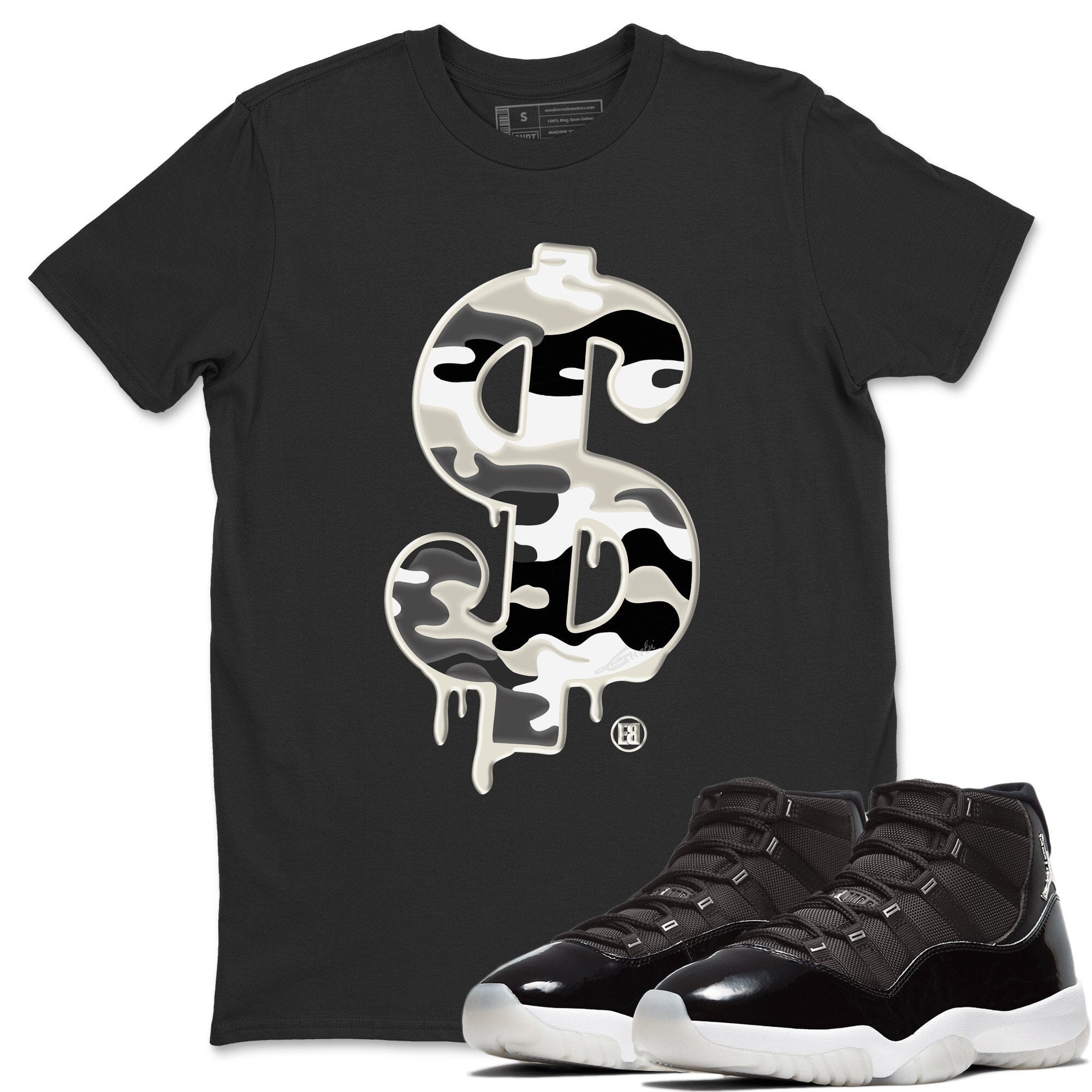 Jordan 11 Jubilee Shirt To Match Jordans Dollar Camo Sneaker Tees Jordan 11 Jubilee Drip Gear Zone Sneaker Matching Clothing Unisex Shirts
