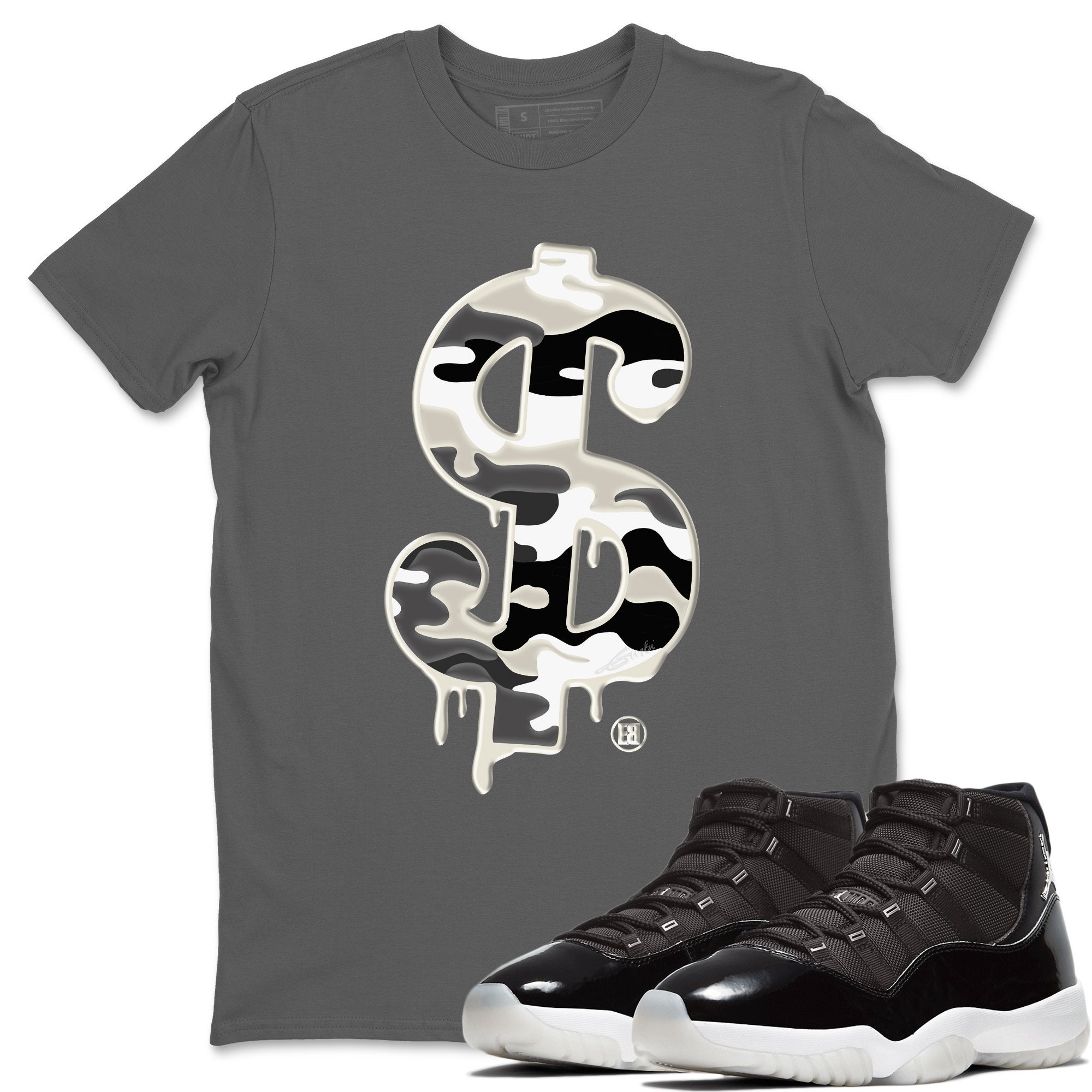 Jordan 11 Jubilee Shirt To Match Jordans Dollar Camo Sneaker Tees Jordan 11 Jubilee Drip Gear Zone Sneaker Matching Clothing Unisex Shirts