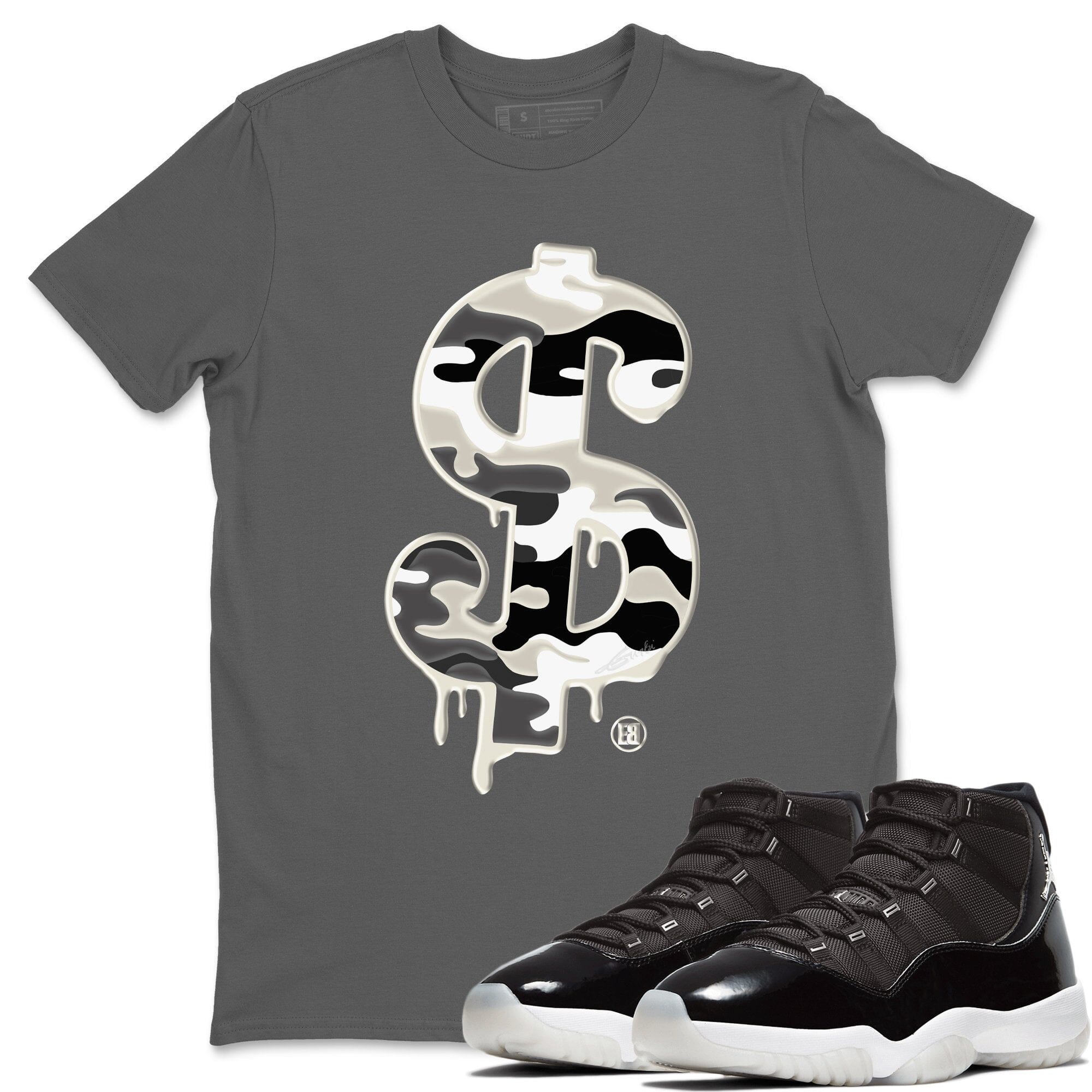 Jordan 11 Jubilee Shirt To Match Jordans Dollar Camo Sneaker Tees Jordan 11 Jubilee Drip Gear Zone Sneaker Matching Clothing Unisex Shirts