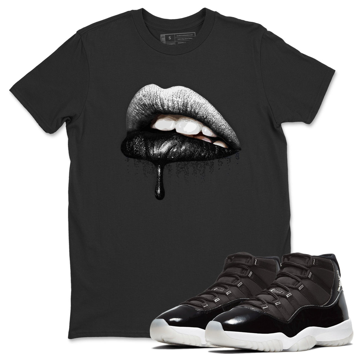 Jordan 11 Jubilee Shirt To Match Jordans Dripping Lips Sneaker Tees Jordan 11 Jubilee Drip Gear Zone Sneaker Matching Clothing Unisex Shirts