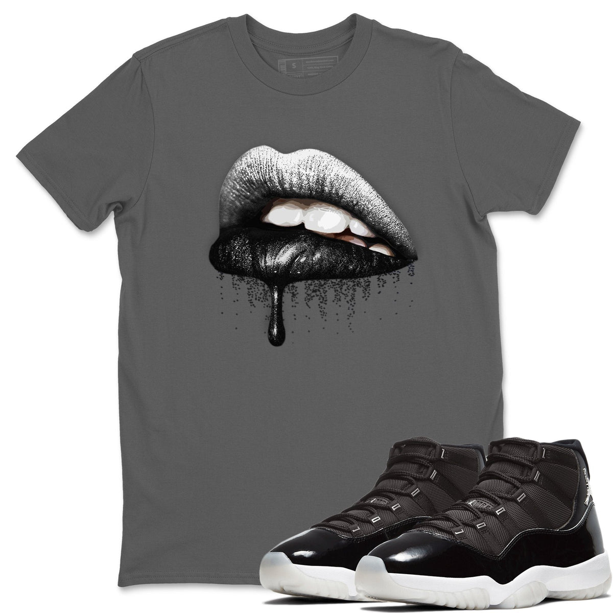 Jordan 11 Jubilee Shirt To Match Jordans Dripping Lips Sneaker Tees Jordan 11 Jubilee Drip Gear Zone Sneaker Matching Clothing Unisex Shirts