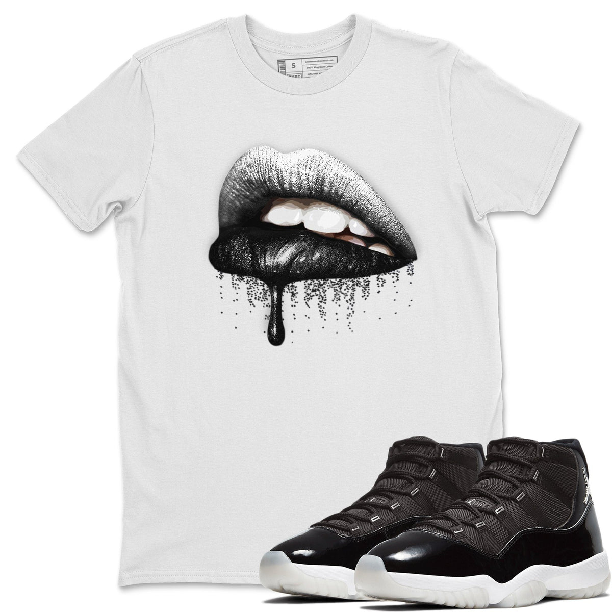 Jordan 11 Jubilee Shirt To Match Jordans Dripping Lips Sneaker Tees Jordan 11 Jubilee Drip Gear Zone Sneaker Matching Clothing Unisex Shirts