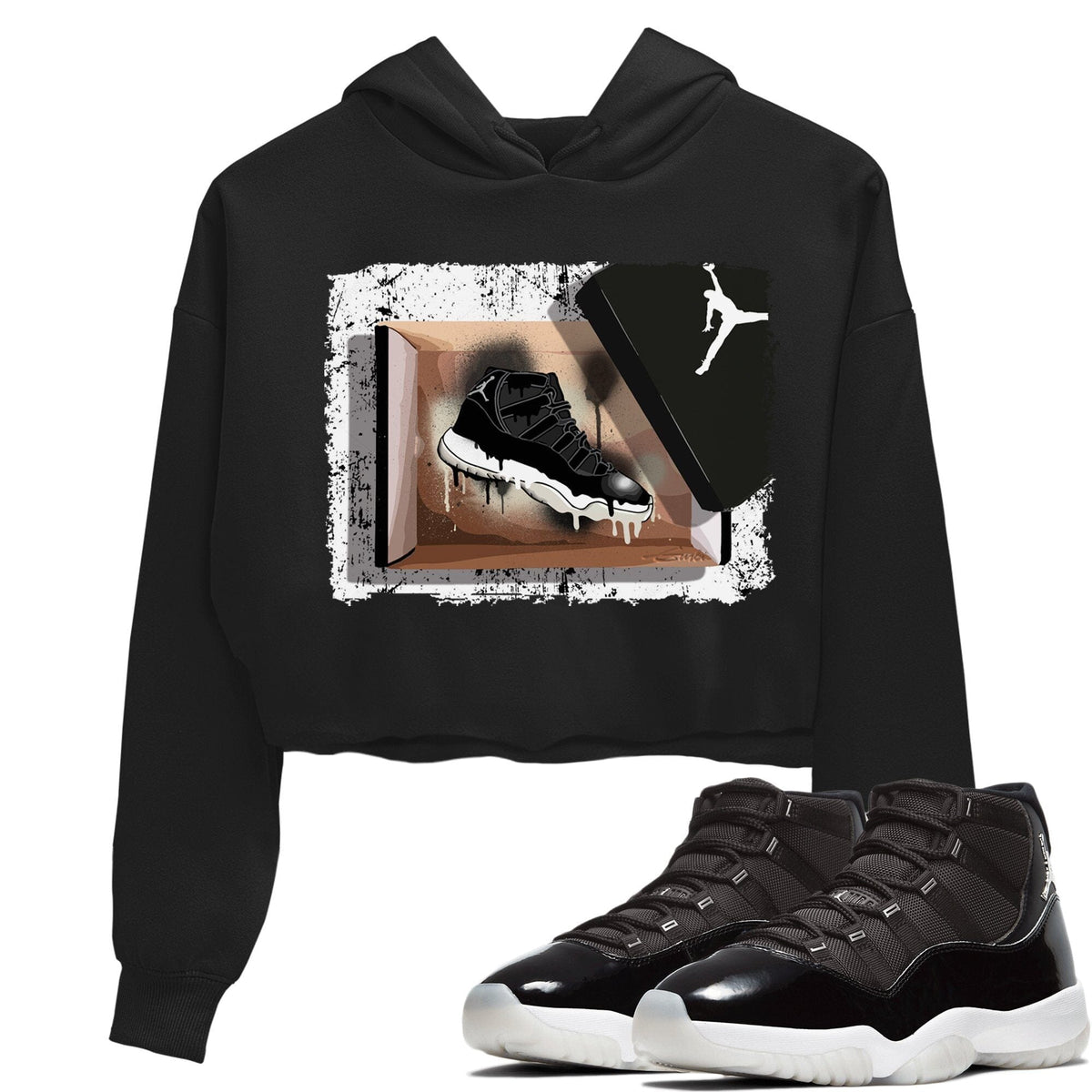Jordan 11 Jubilee Sneaker Matching T-Shirt New Kicks Sneaker Tees Jordan 11 Jubilee Sneaker Release Tees Women's Shirts